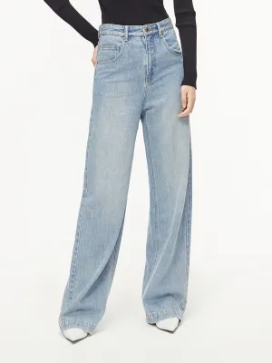Reinforced Stitching Pure Comfort Flowy Long Wide Leg Jeans