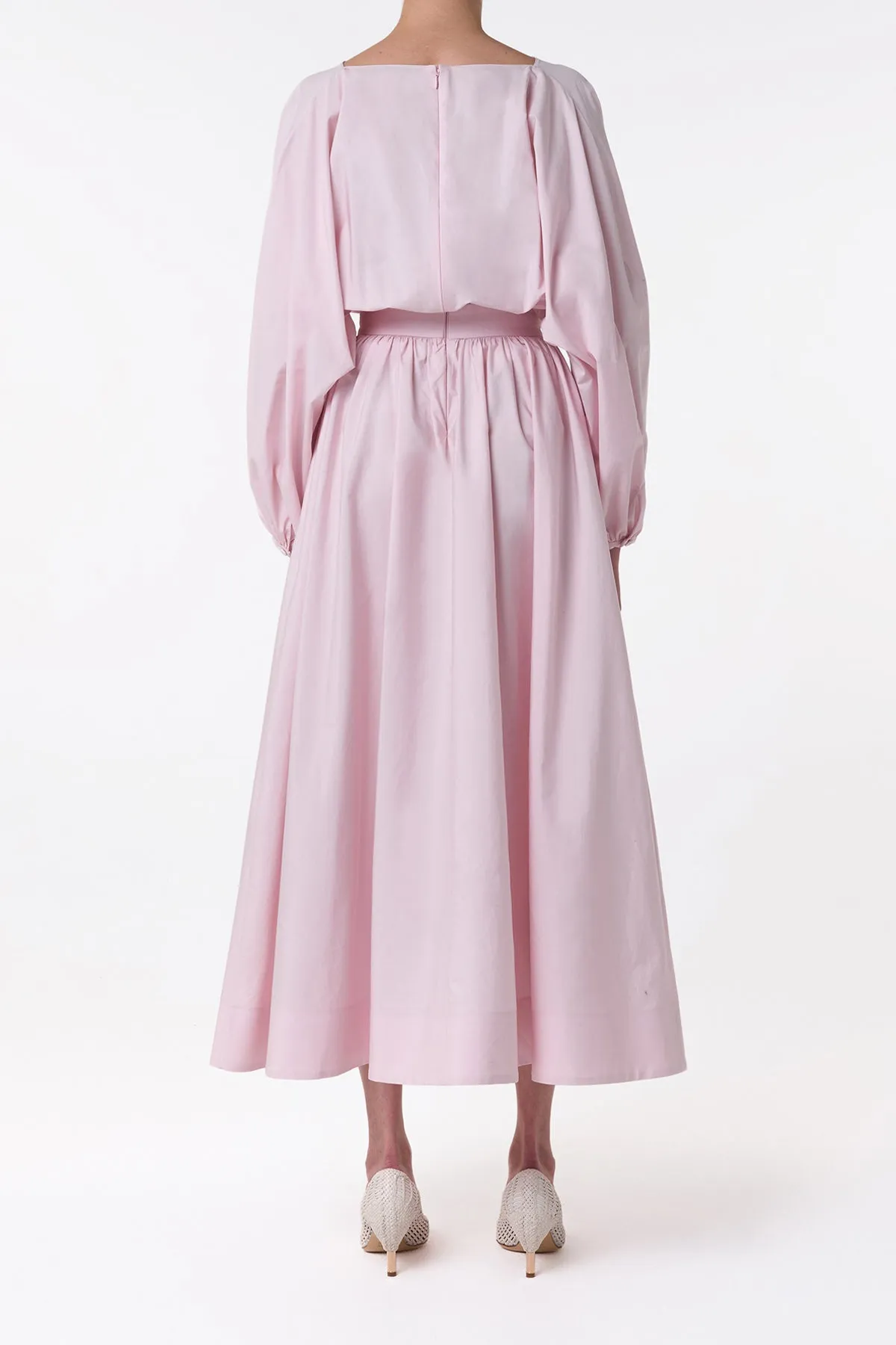 Ahmose Maxi Dress in Pale Blush Sea Island Cotton OdorControlTech