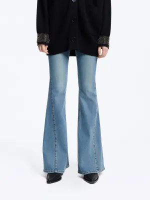 Side Paneled Flared Jeans Wardrobe Staple