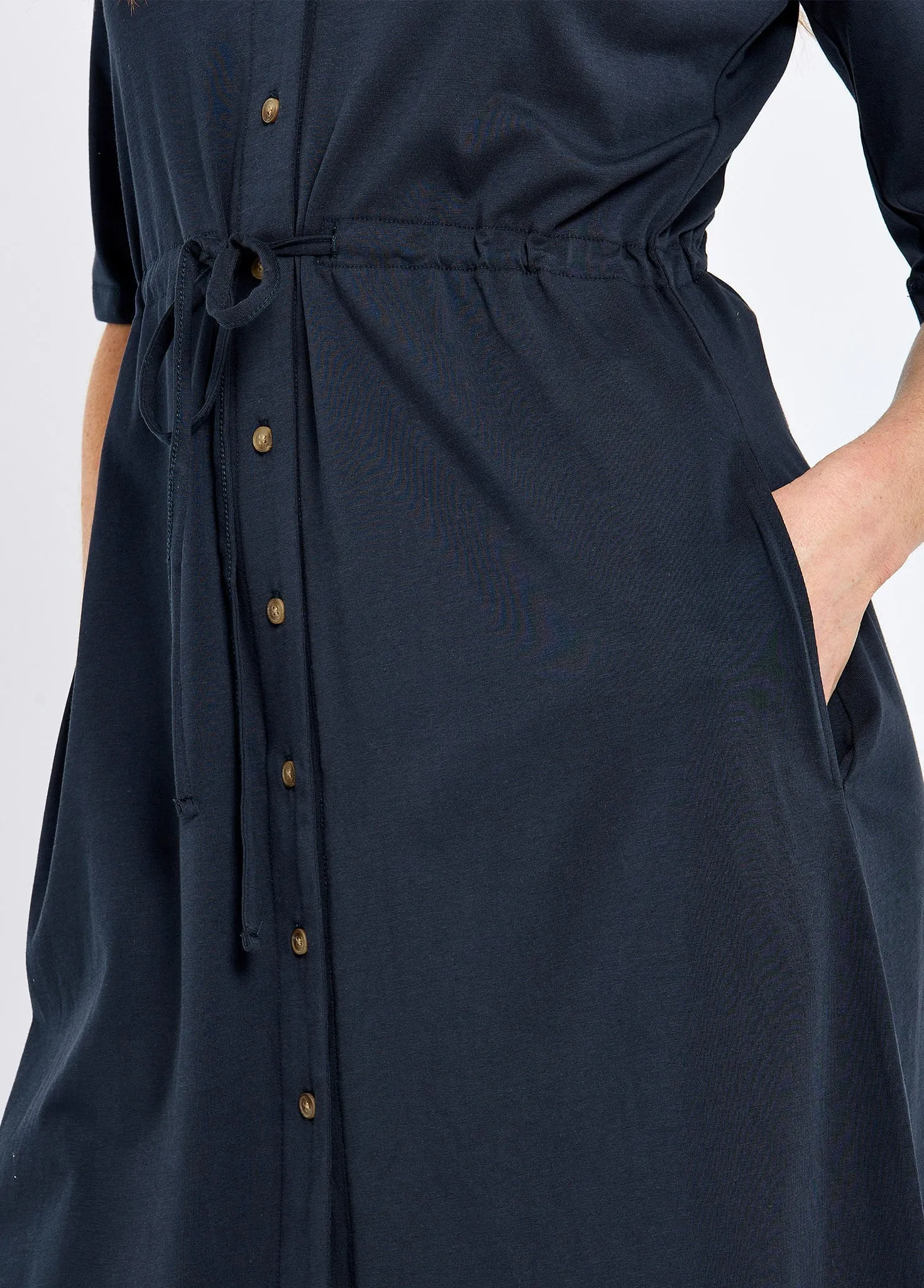 Nature Base Hanlon Women??s midi length shirt dress - Navy