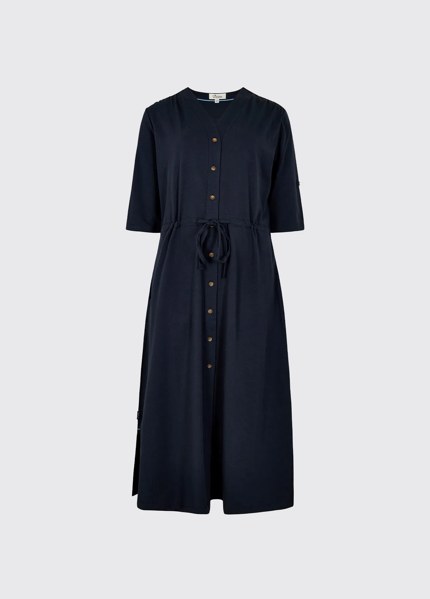 LayeredPanels Hanlon Women??s midi length shirt dress - Navy