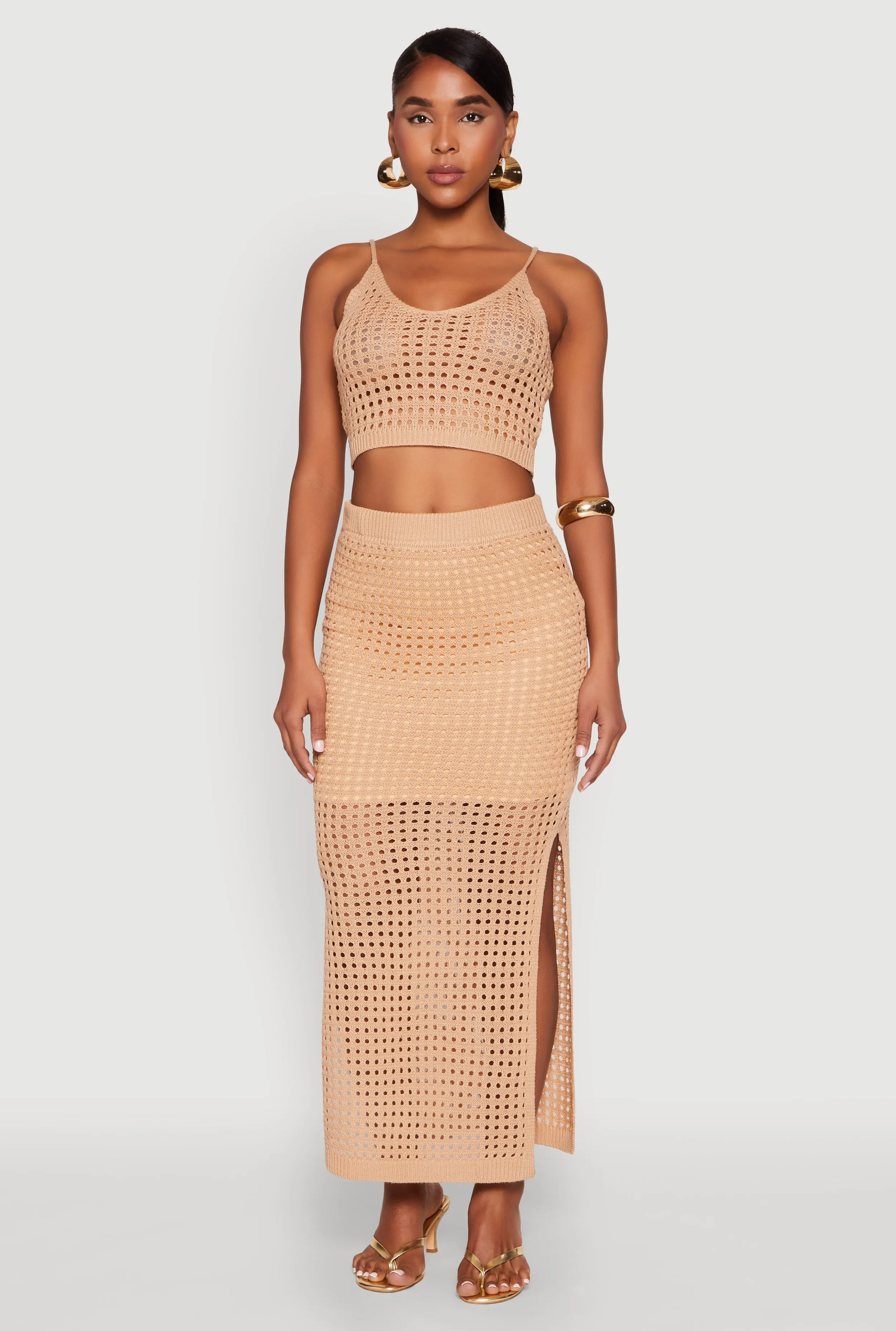Lined Crochet Maxi Skirt Chic Mood Fresh Aesthetic
