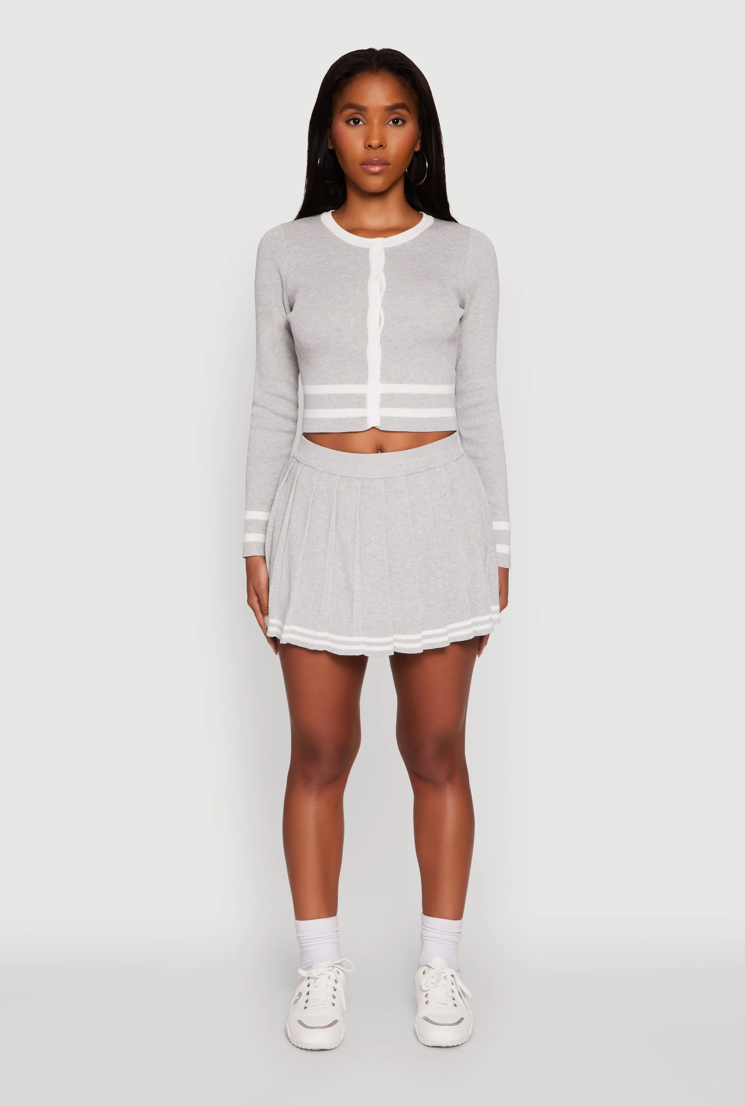 Varsity Stripe Pull On Pleated Skort Cultural Event