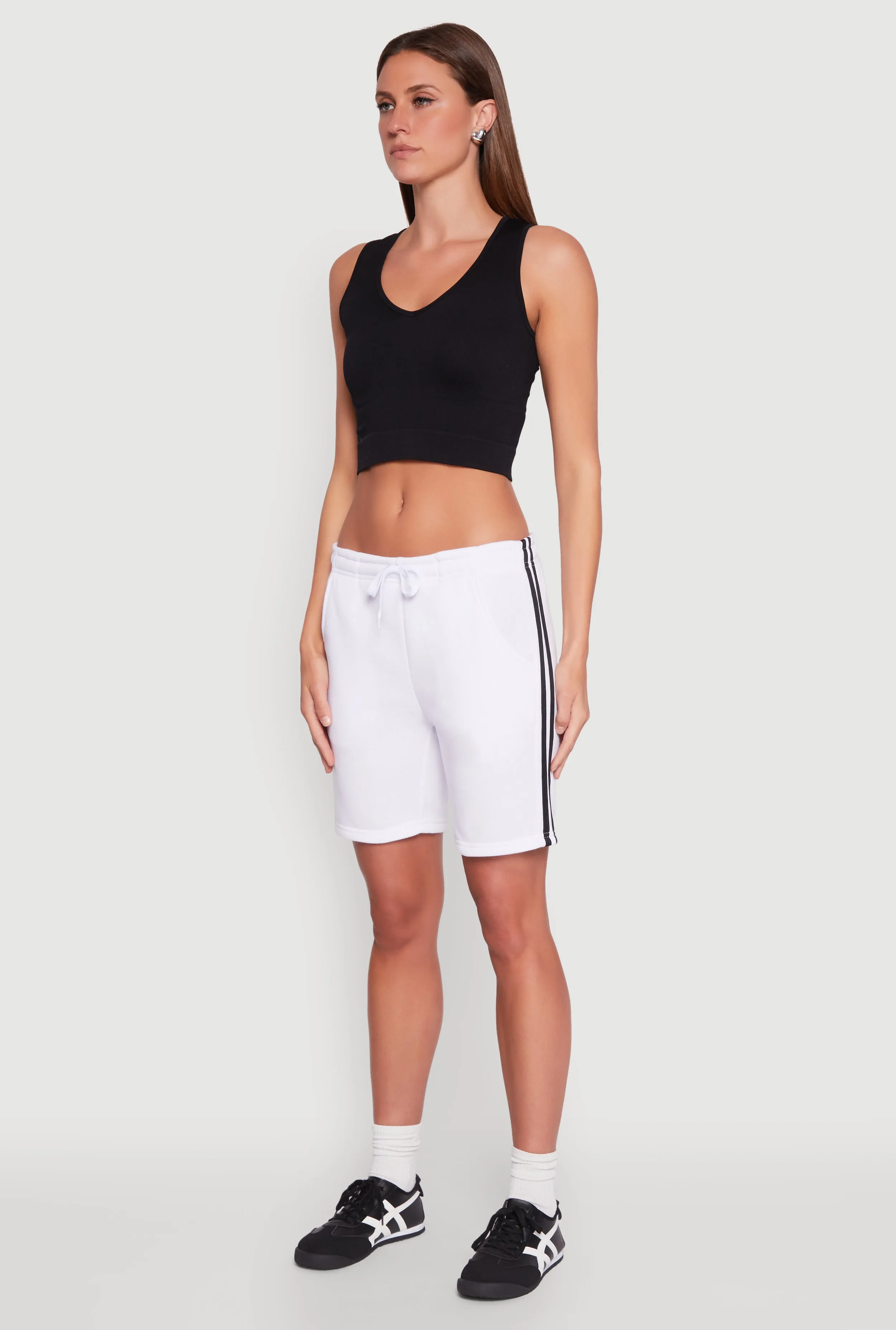 Varsity Stripe Sweatshorts Cool Breeze