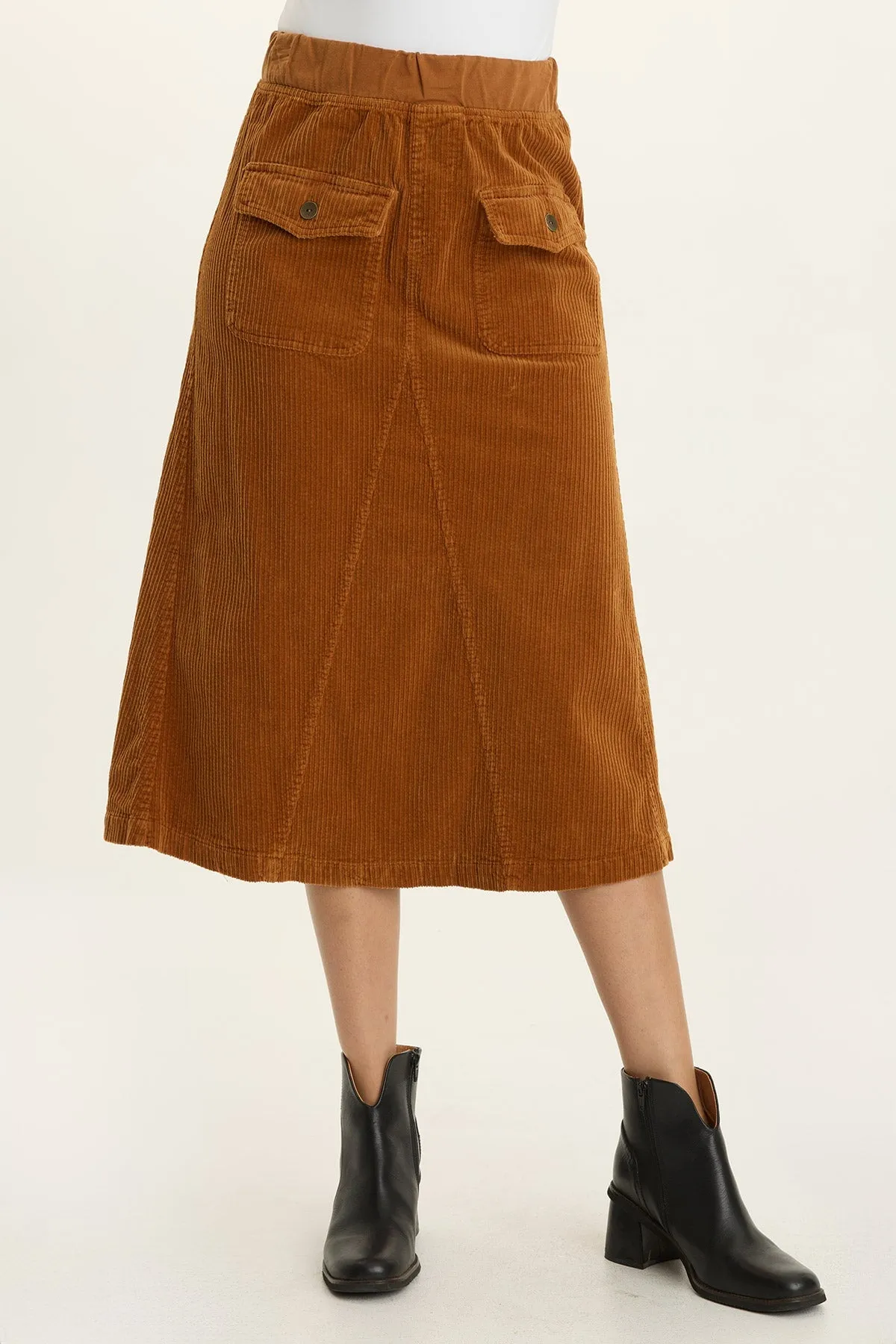TumbleDry Safe Morning Walk Alto Corduroy Midi Skirt
