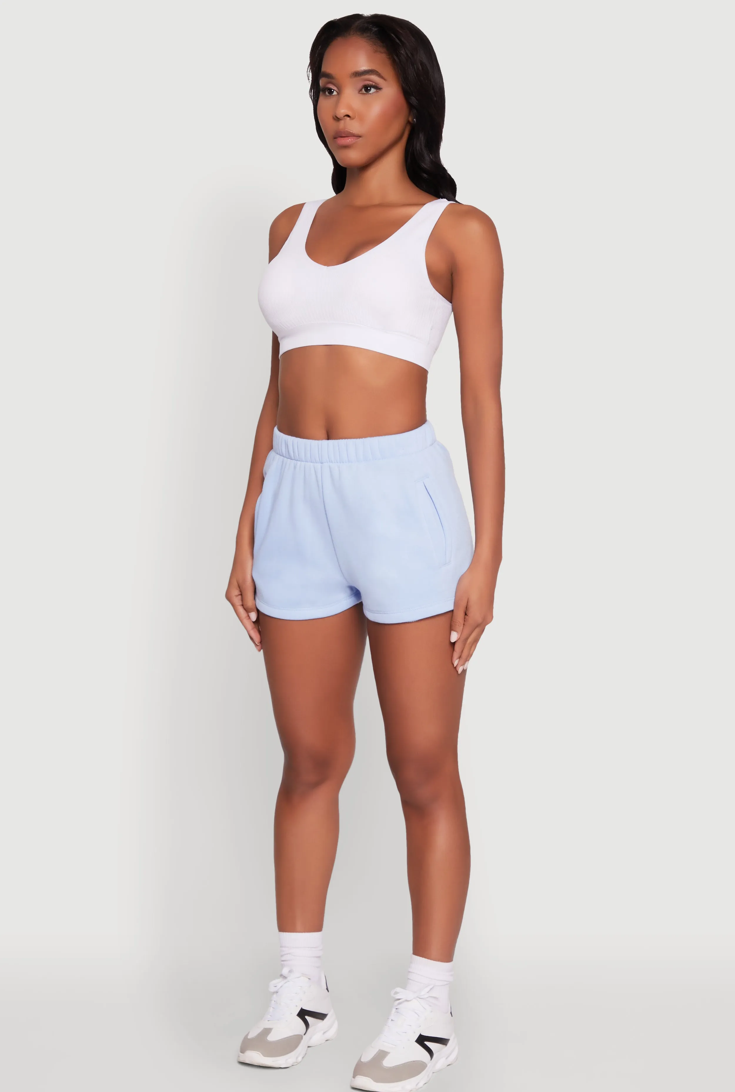 Activewear Fleece Lined Sweatshorts Anti Pilling Fabric Weekend Casual