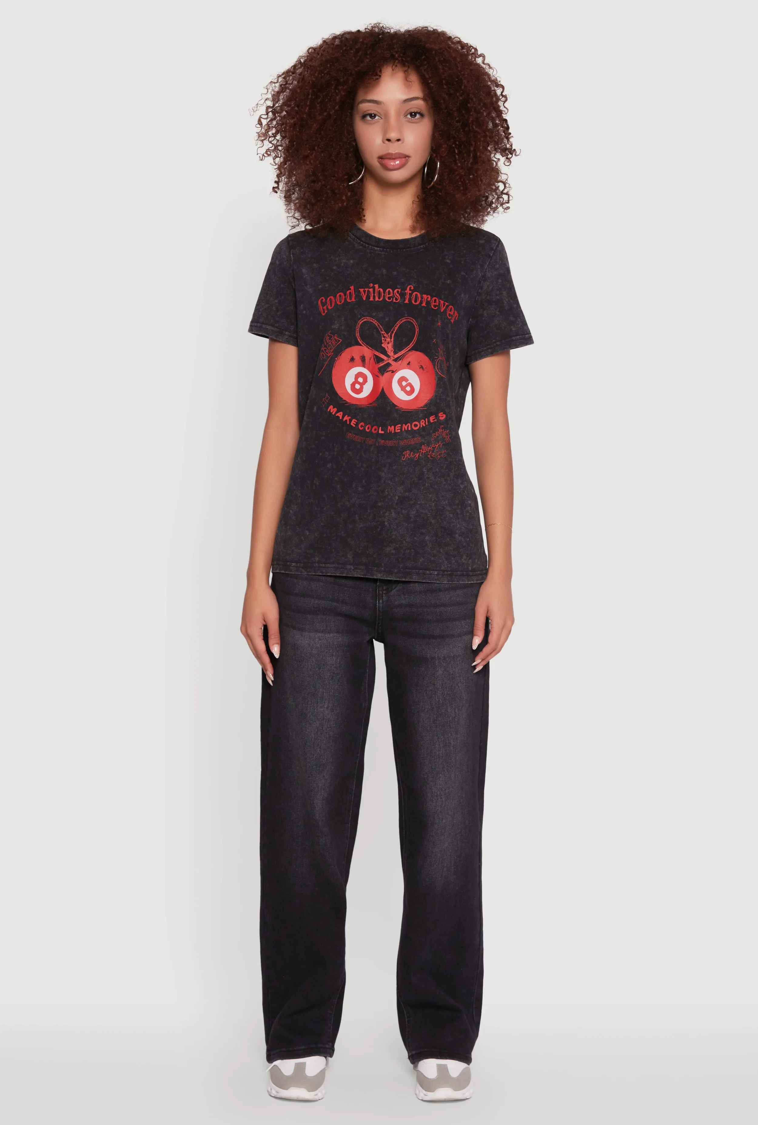 Fur combination Outdoor Sports Mineral Wash Good Vibes Forever Graphic Tee