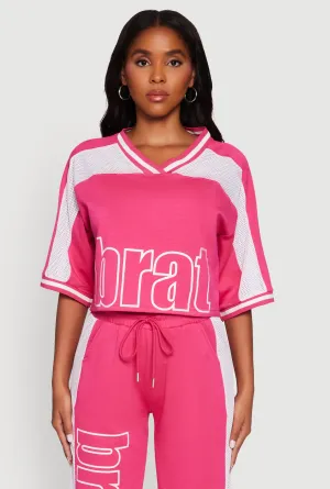 Brat Graphic Jersey Top Date night Best Seller