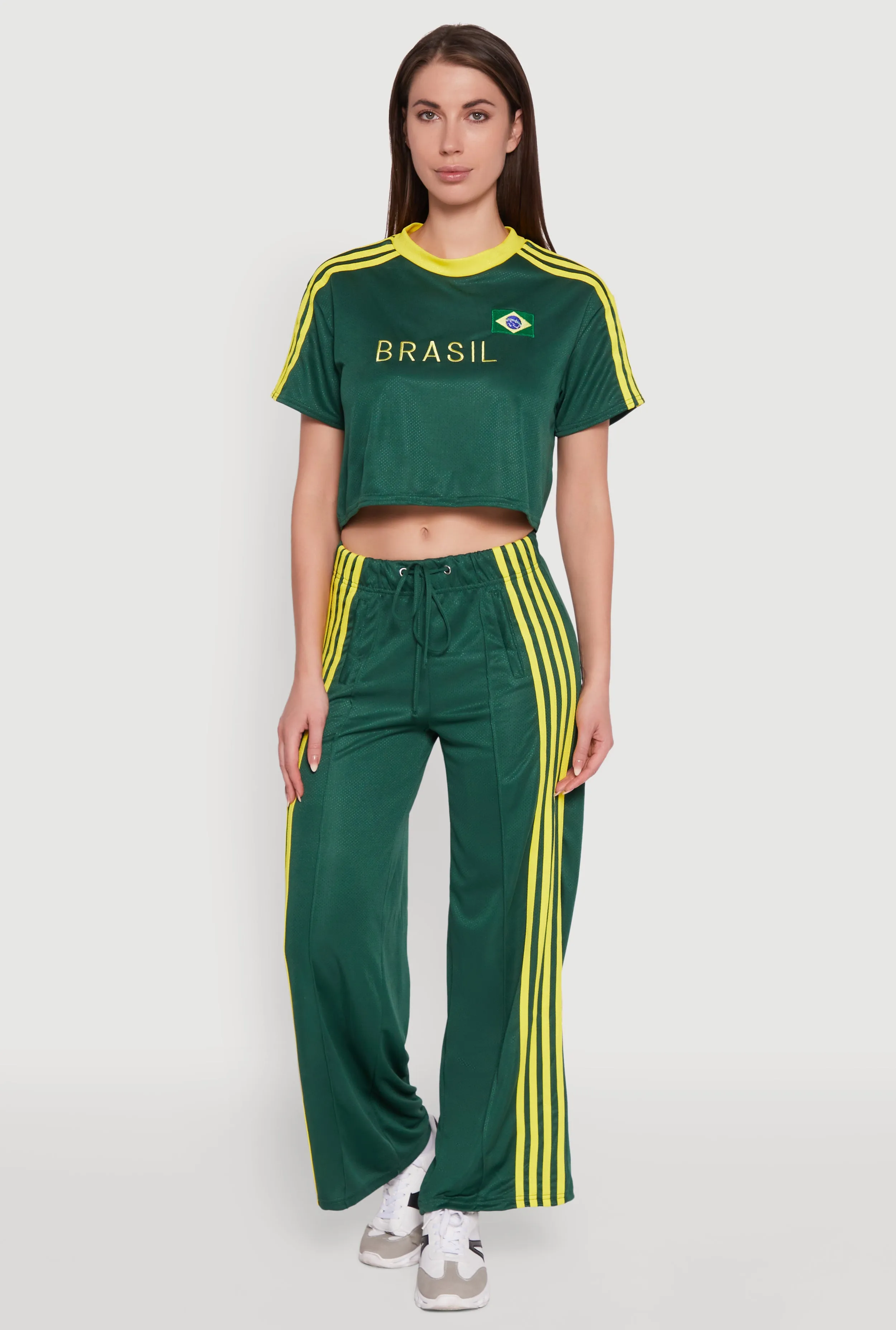 Graphic Cropped Soccer Jersey Floral Pattern Breathable Design