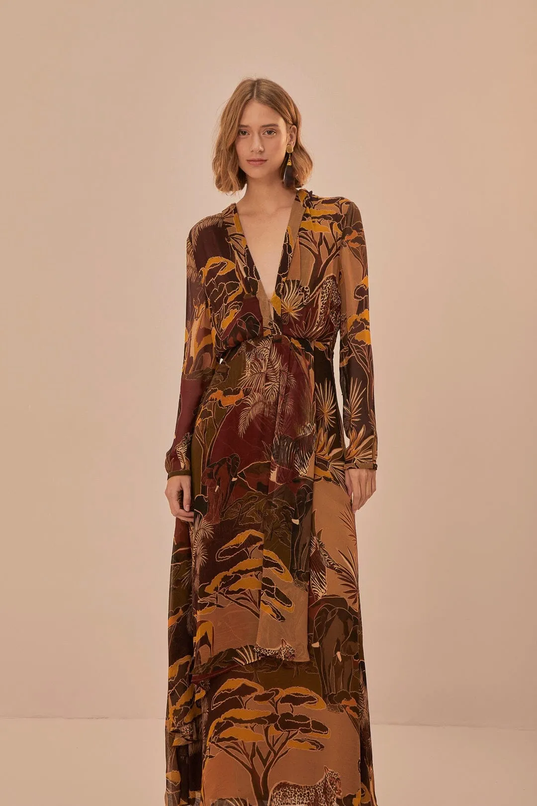 This dress is designed to provide both comfort and style making it the perfect choice for any occasion Caramel Savana Dream Maxi Dress