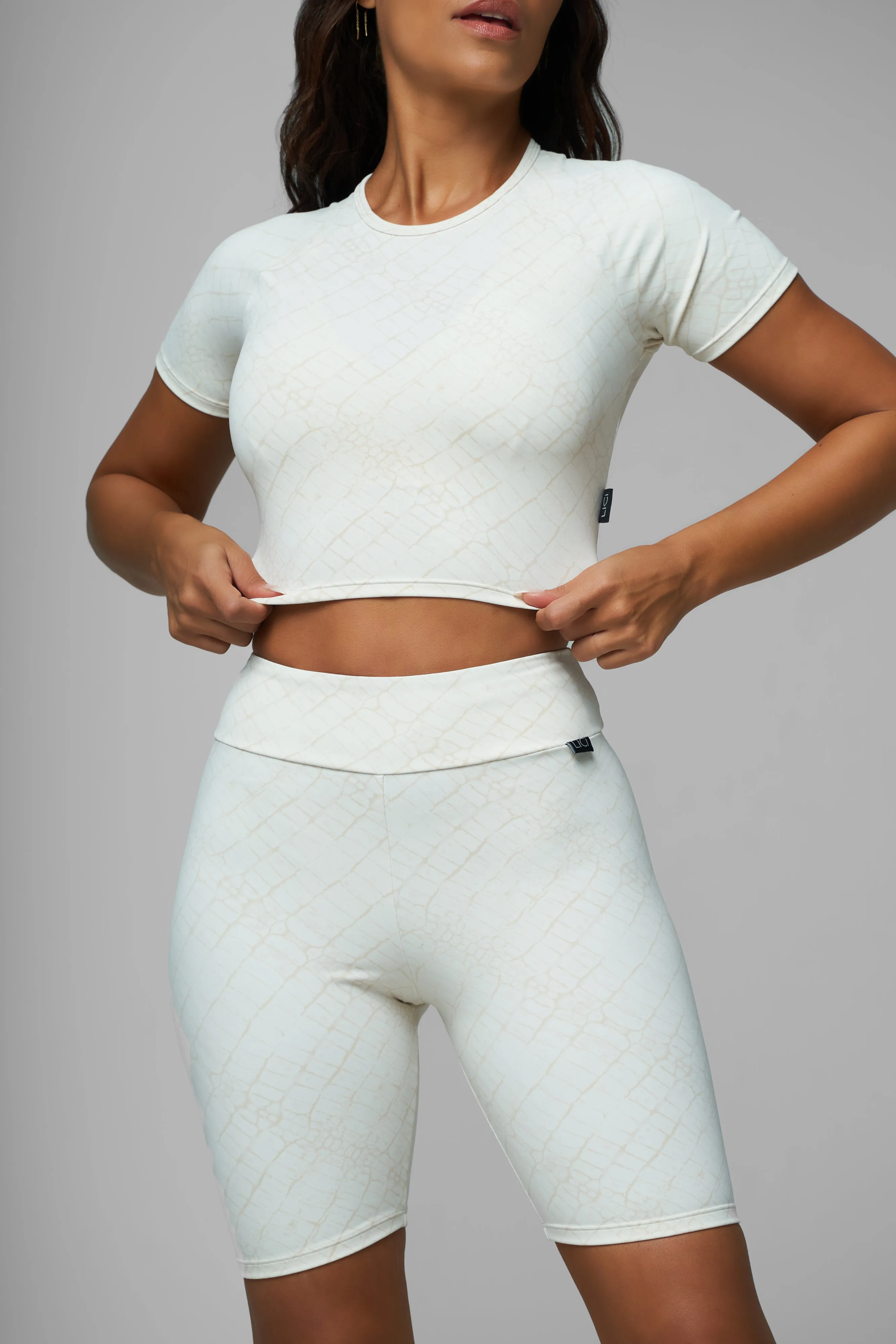 Cream Croc T-Shirt Top OdorControl Technology