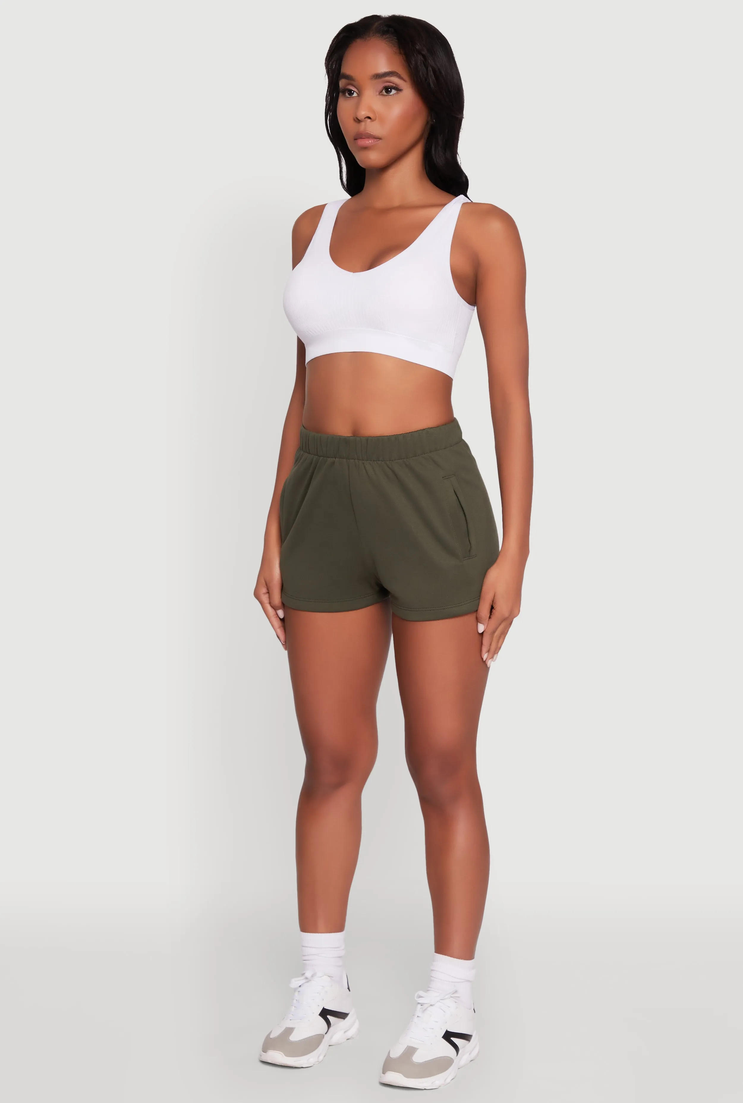 Daily Casual Odor Lock Technology Activewear Fleece Lined Sweatshorts