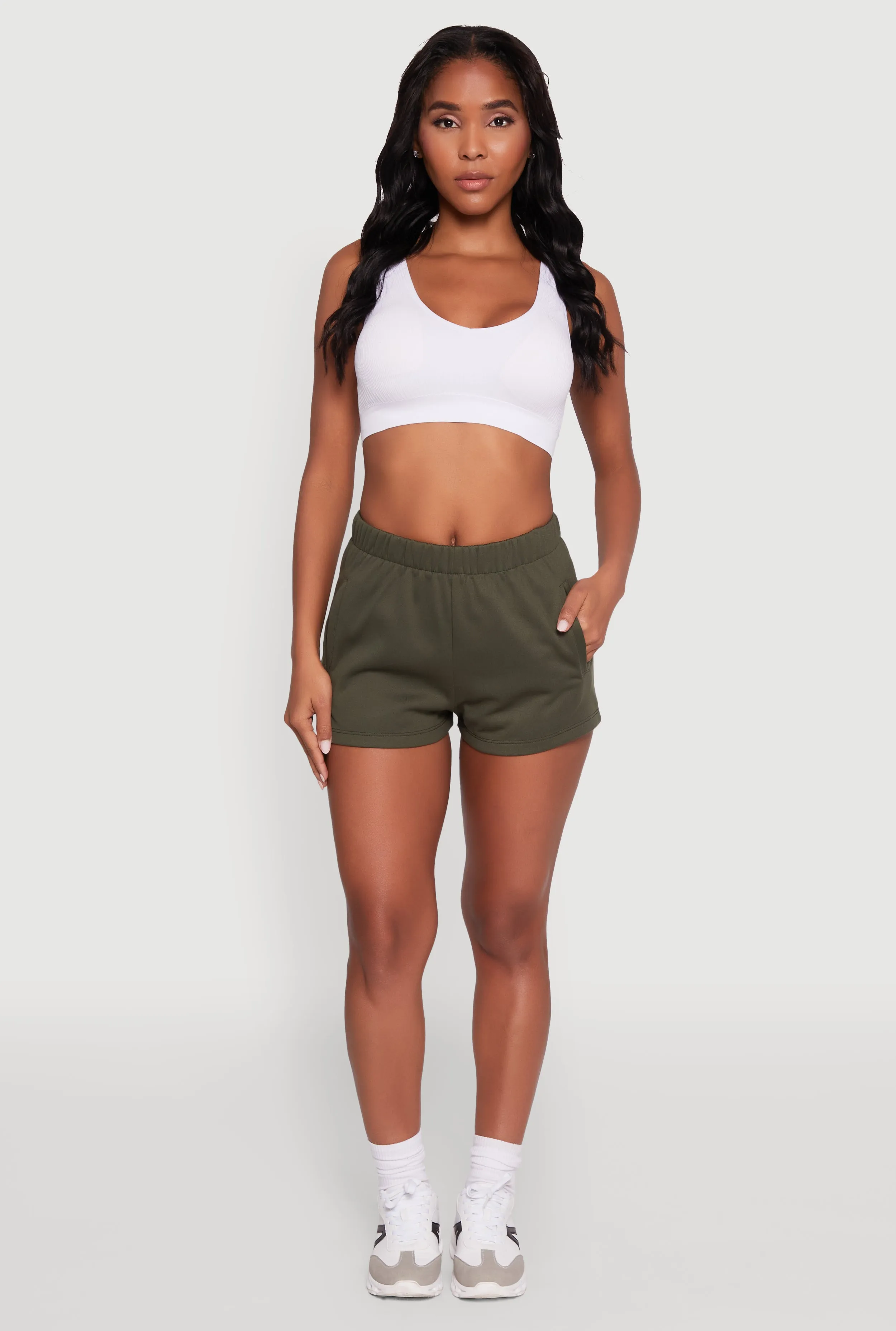 Activewear Fleece Lined Sweatshorts Non Restrictive Fit