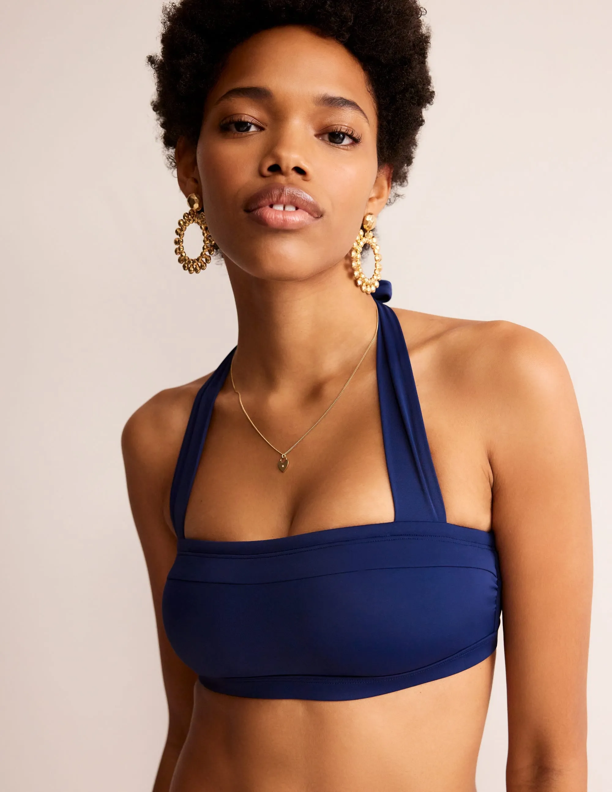 Santorini Bikini Top-Navy Versatile Layering