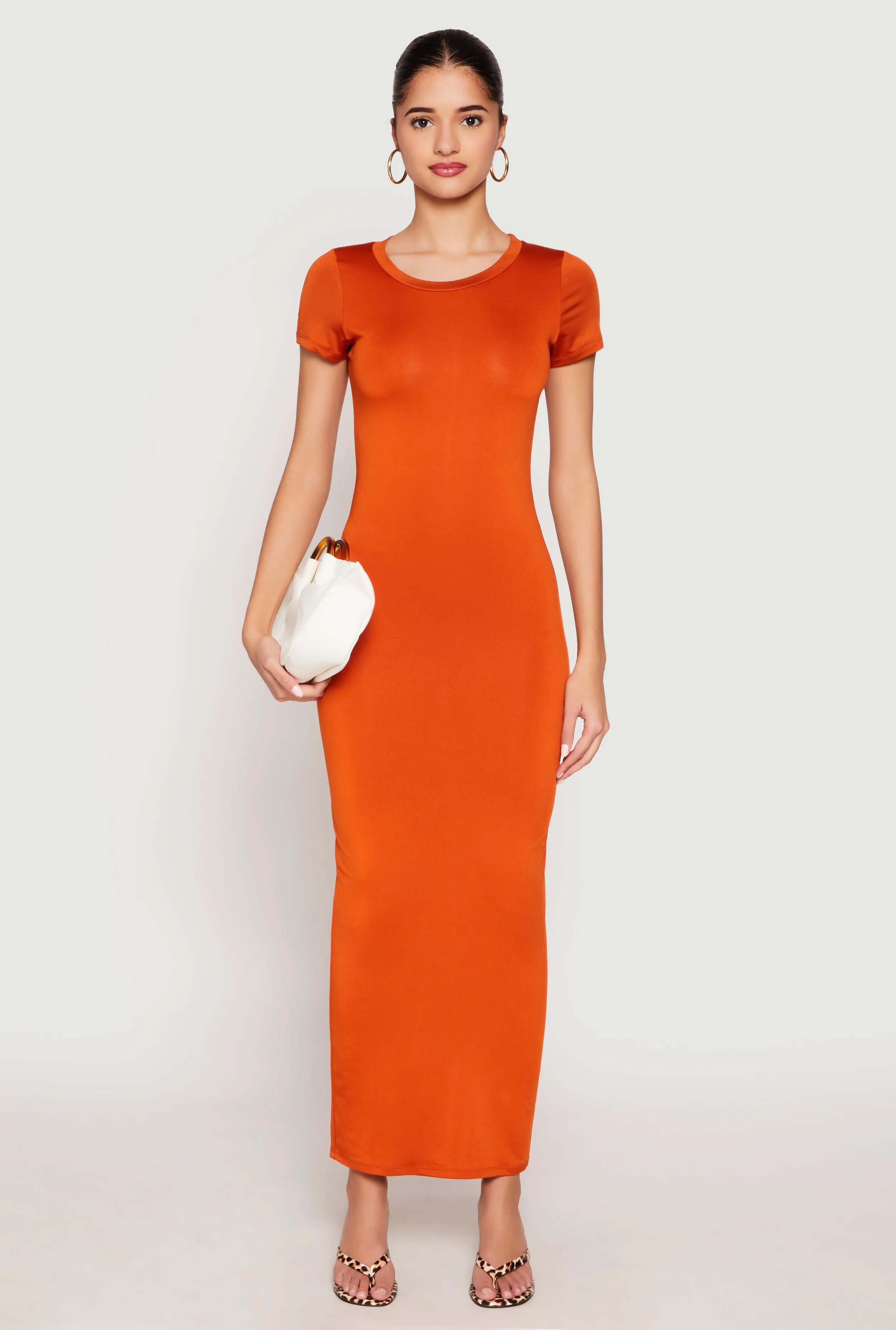 Short Sleeve Slit Back Maxi Dress Ideal for both warm and cool weather this dress is a year-round wardrobe staple Turquoise Glow