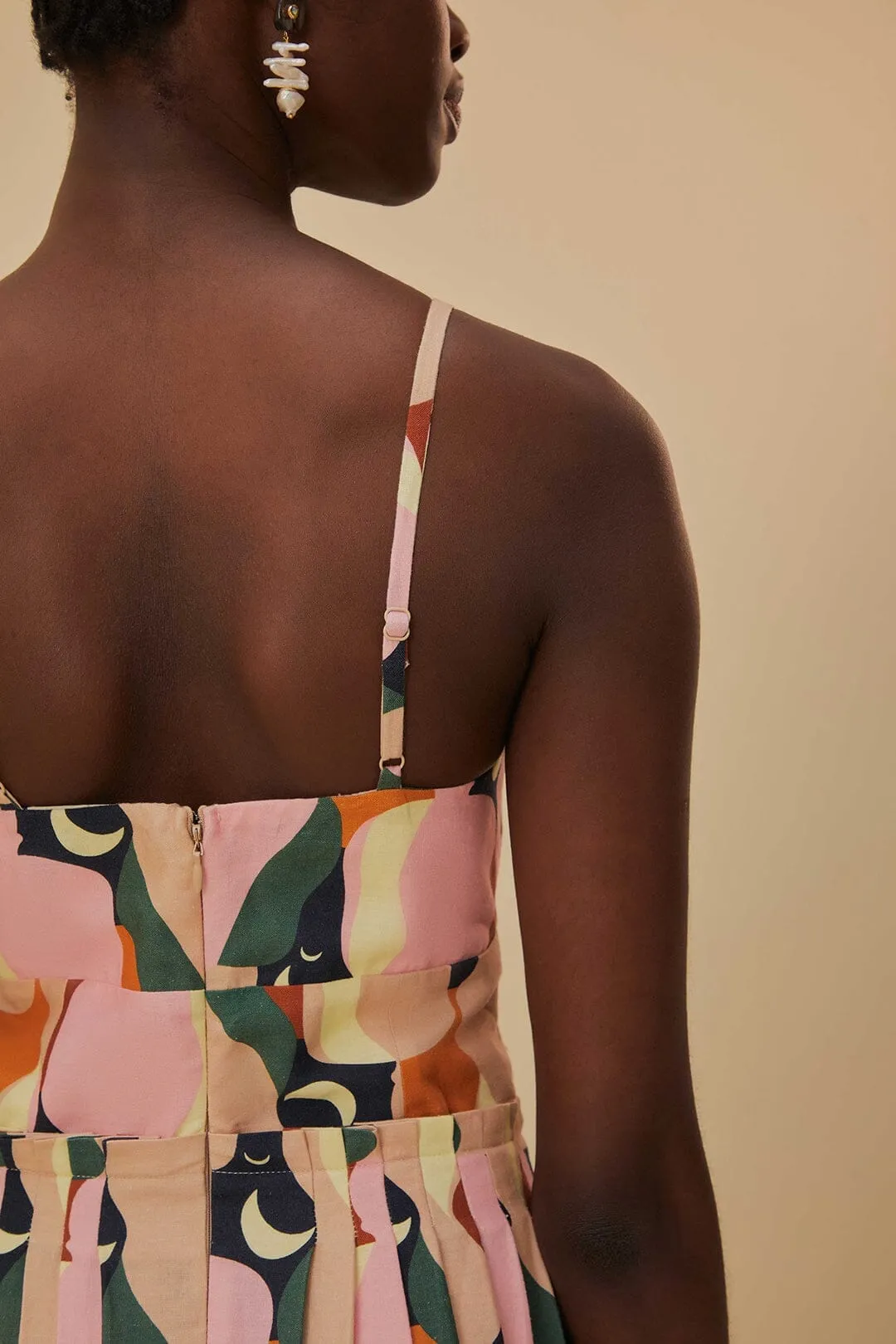 The Kiss Multicolor Sleeveless Midi Dress Trendy versatile dress