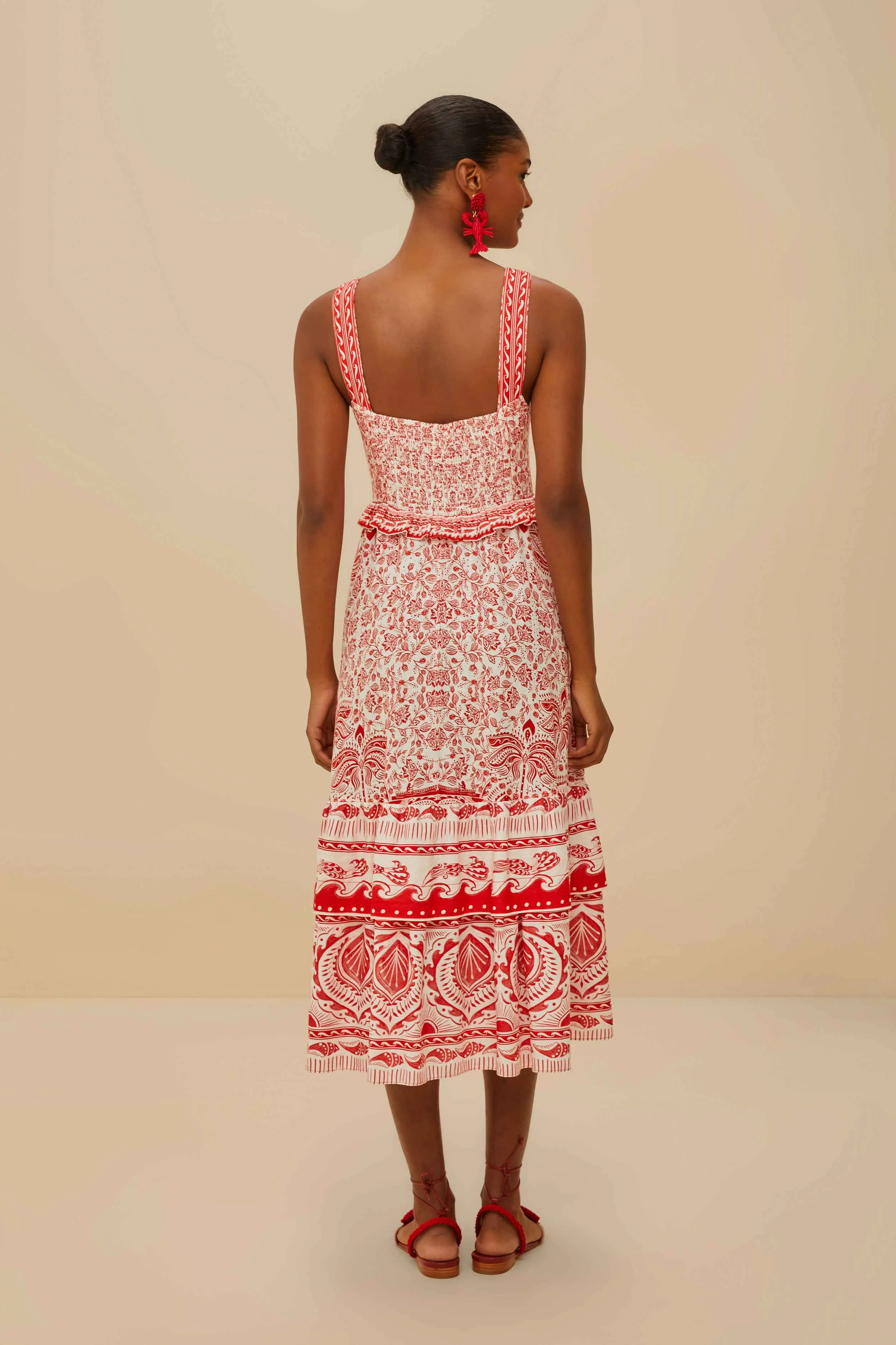 Red River Ride LENZING? ECOVERO? Euroflax? Midi Dress Vibrant Style Birthday Dinner