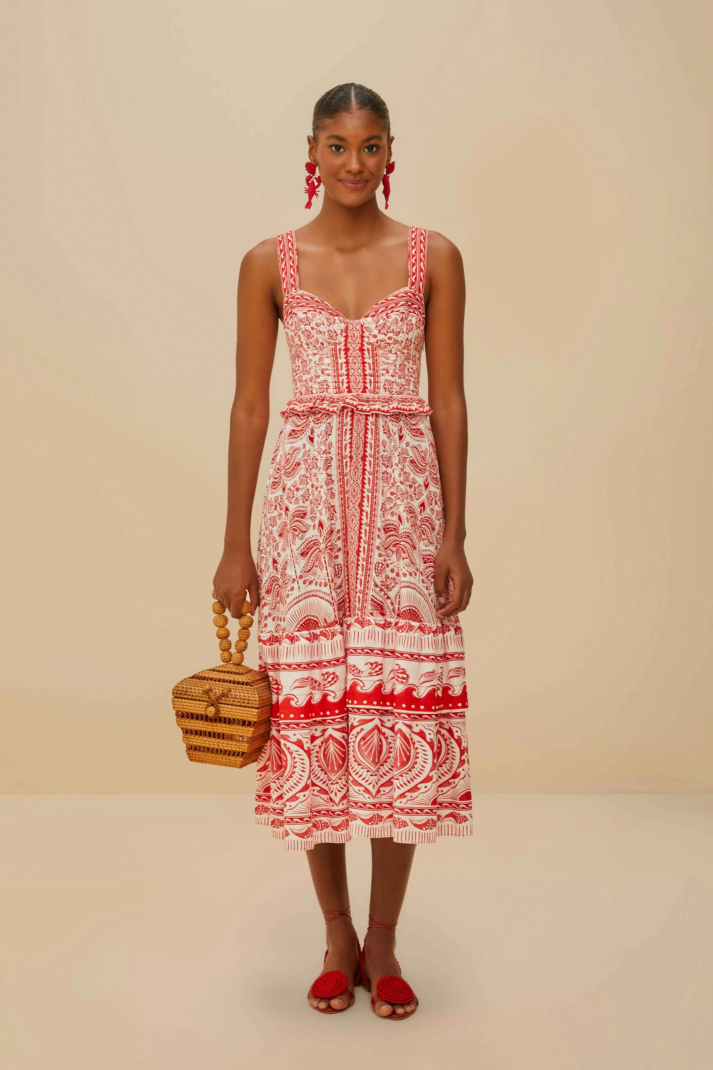 Southern Belle Red River Ride LENZING? ECOVERO? Euroflax? Midi Dress
