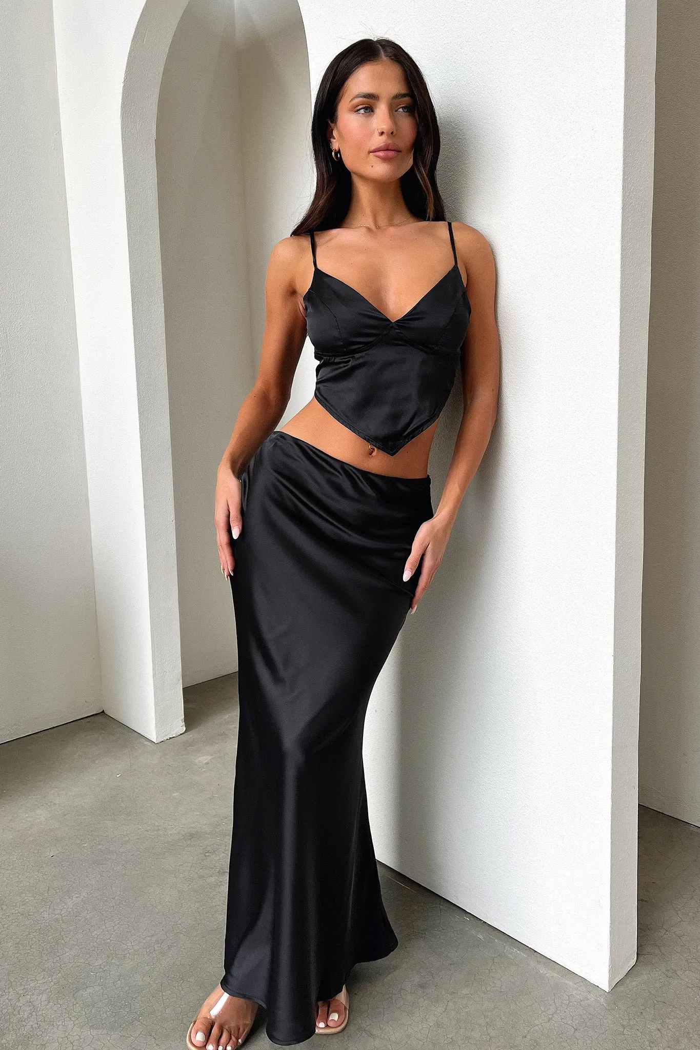 Flexible Motion Winter Layering Adira Maxi Skirt - Black