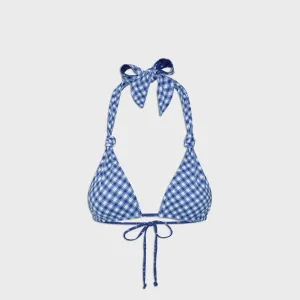 Frankies Bikinis Kealy Top - Starry Gingham Print Tension Control Band