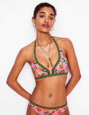 Ios V Panel Bikini Top-Pink Rose, Foliage Trail Hygienic Lining Quick Adjust Fasteners