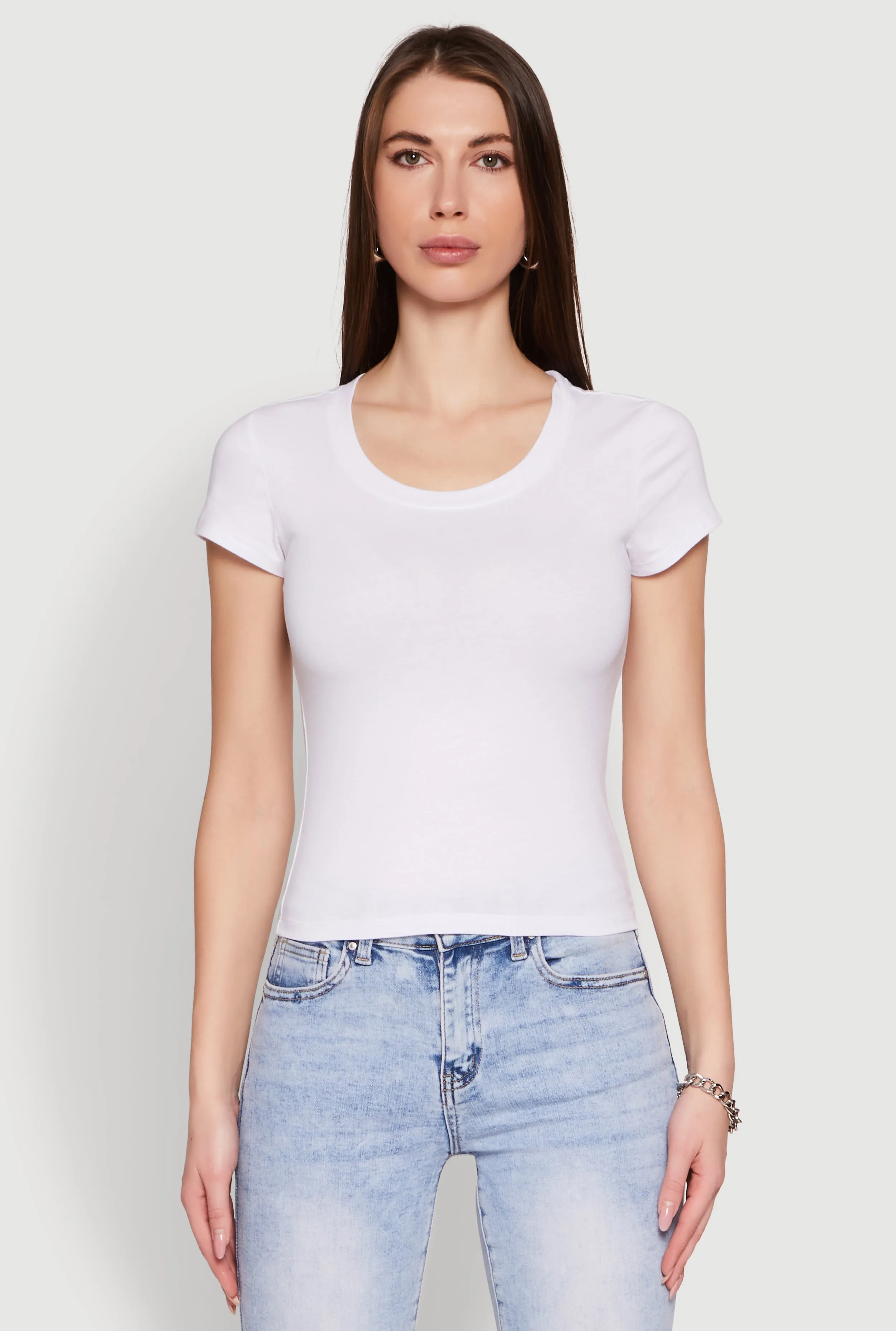 birthday party Layering Fashion Basic Crew Neck Top
