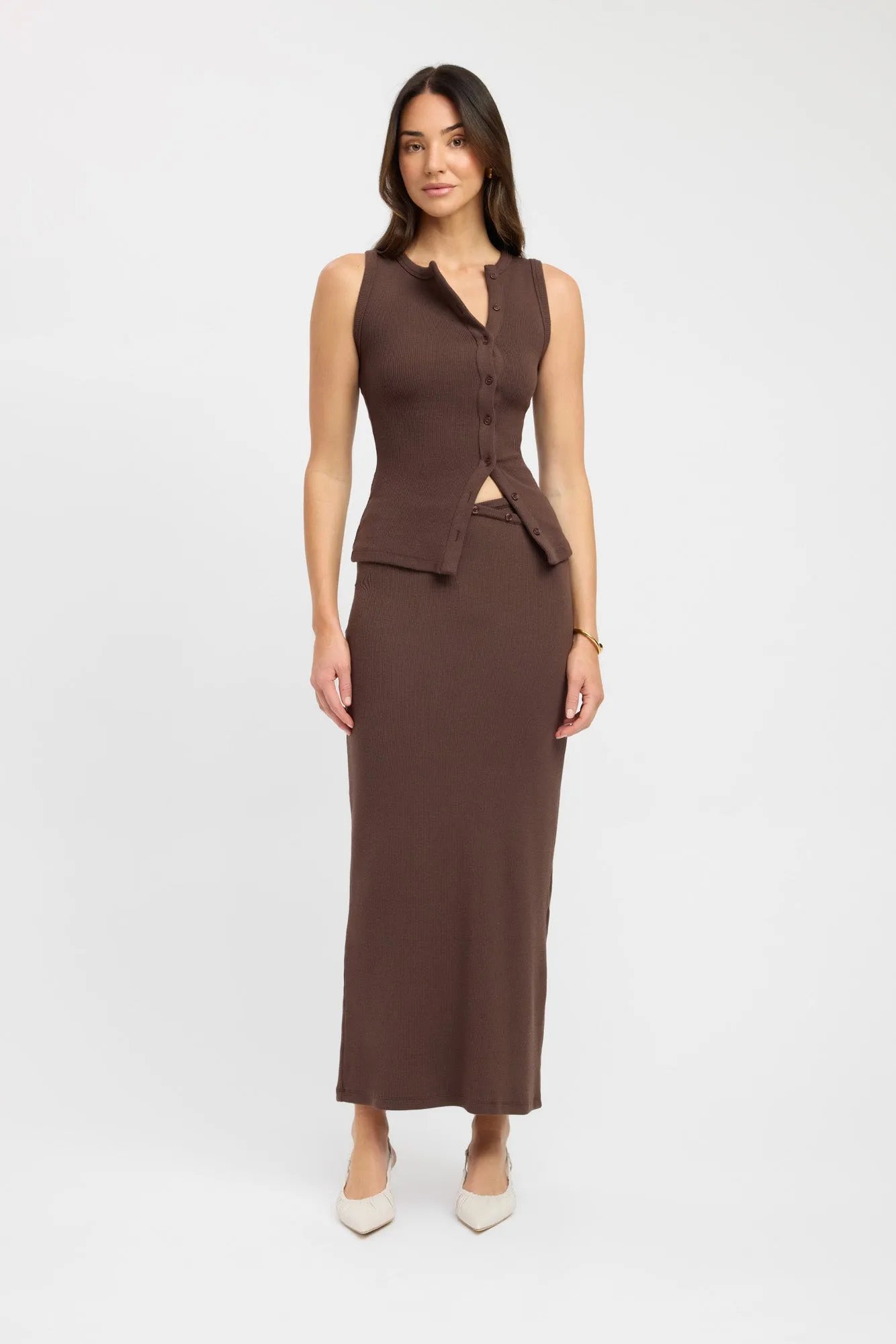 Sophisticated Casual Soft Lining Carter Maxi Skirt