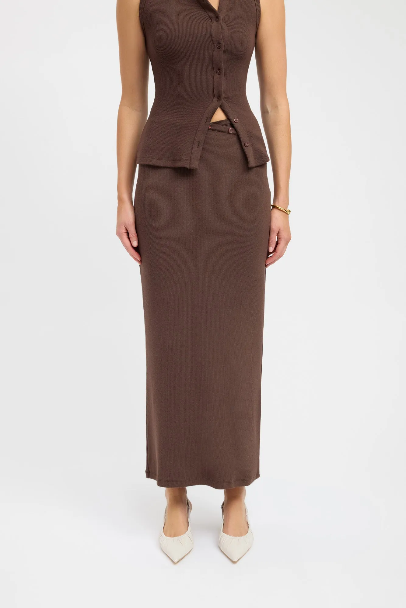 Non see through Crisp Fit Carter Maxi Skirt