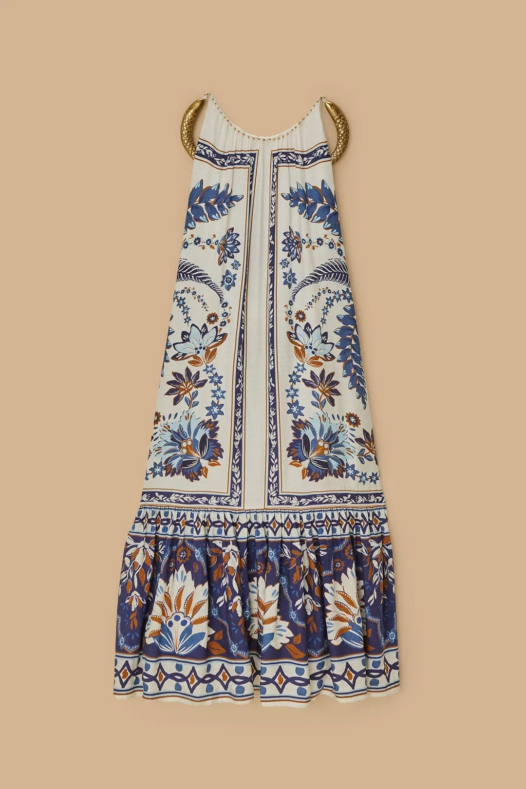 Off-White Ana Tapestry Fish Strap Maxi Dress Sailing Day