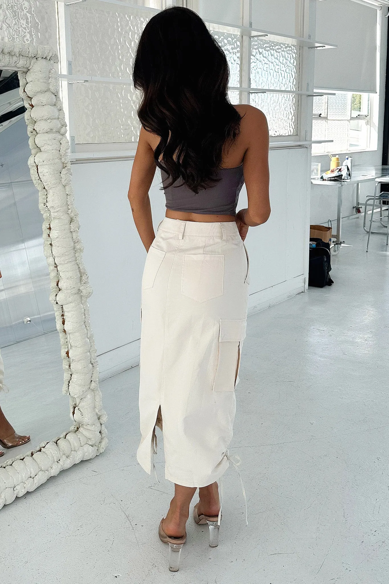 NoTagLabel UV Protection Rayna Crop - Charcoal