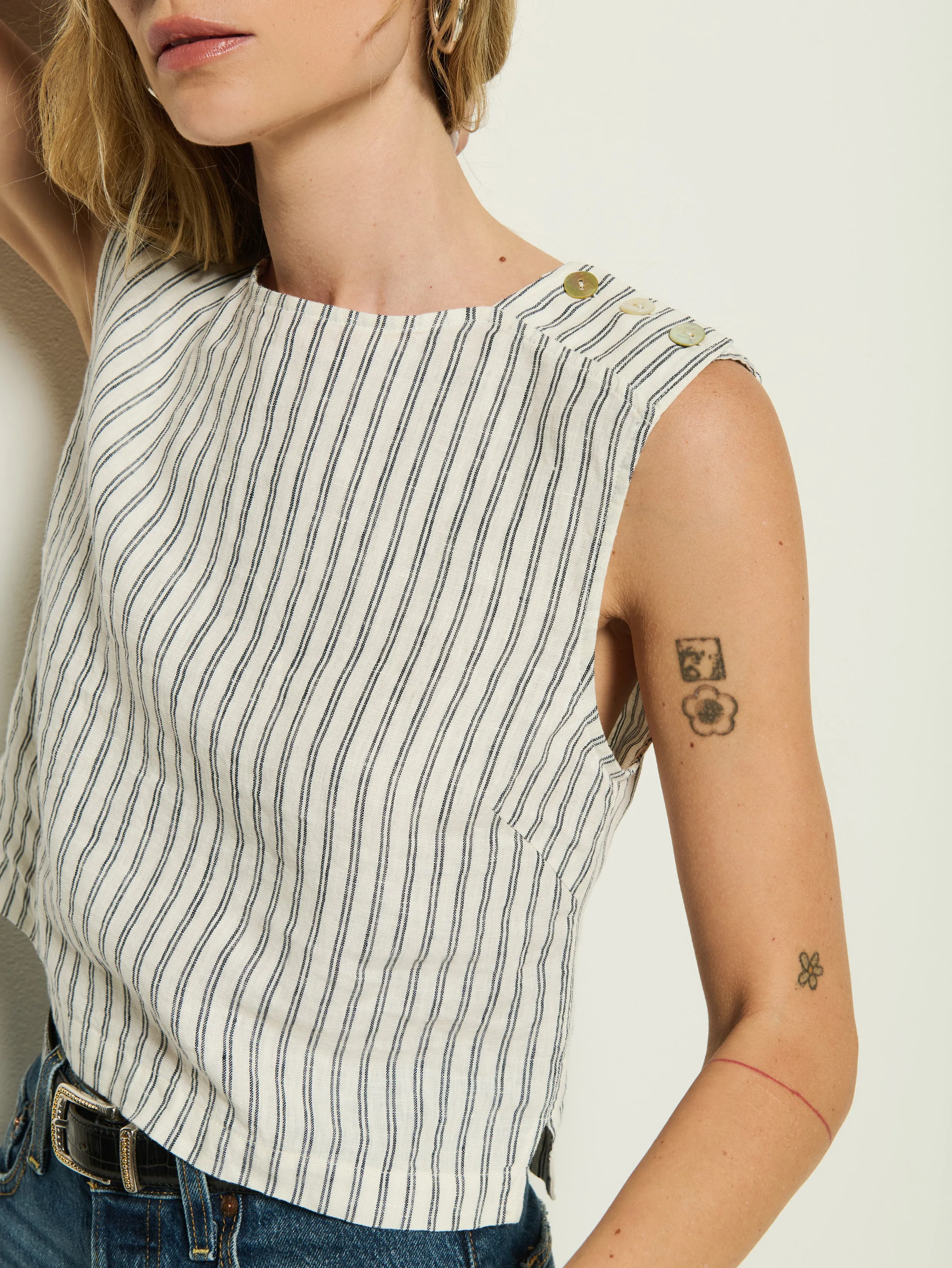 Cara Stripe Tank SmoothGripFastenings