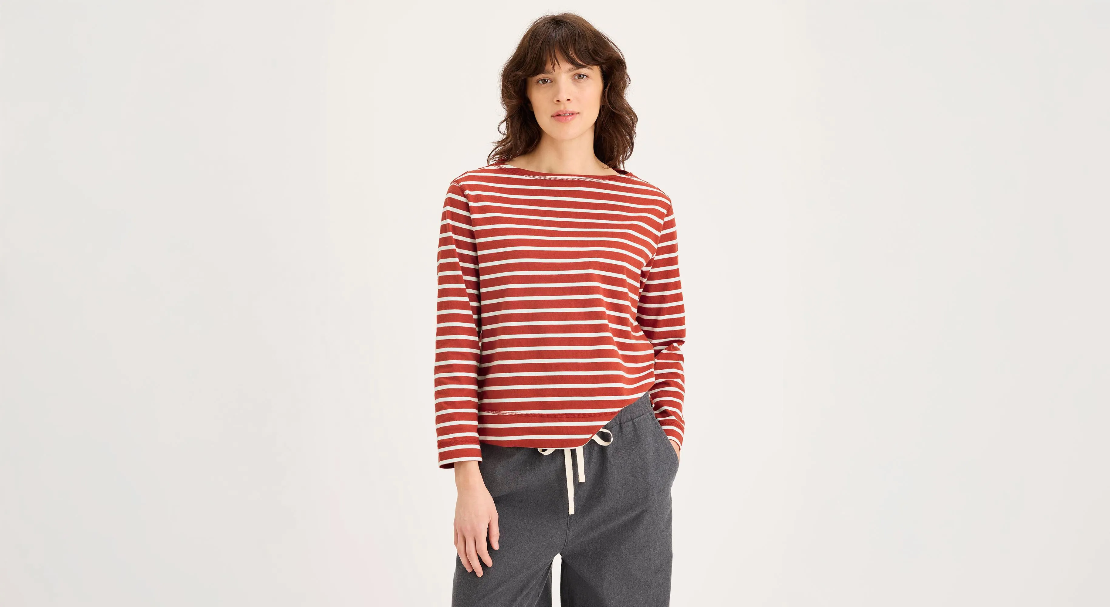 Boatneck Tee, Regular Fit StretchFree ZeroWasteProduction