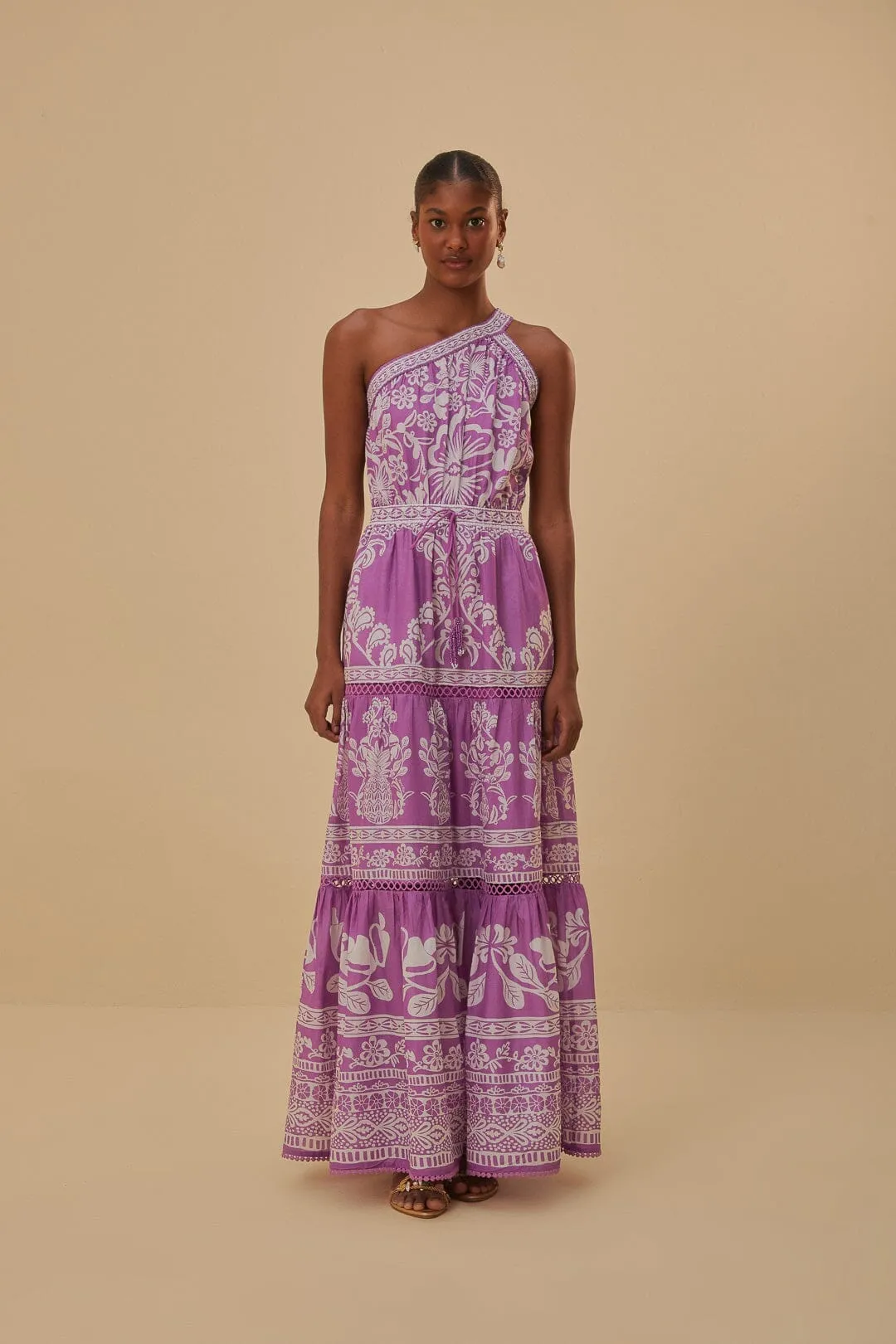 Lilac Sweet Garden Maxi Dress Classic long dress