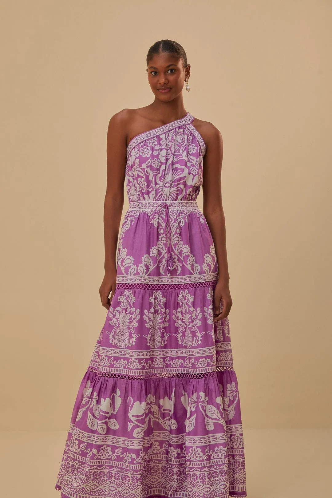 Night Glow Lilac Sweet Garden Maxi Dress