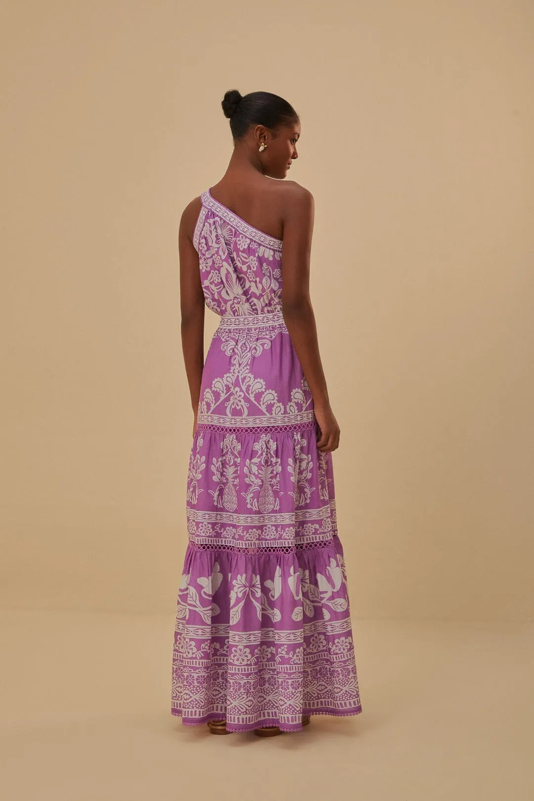 Creek View Vibrant floral maxi Lilac Sweet Garden Maxi Dress