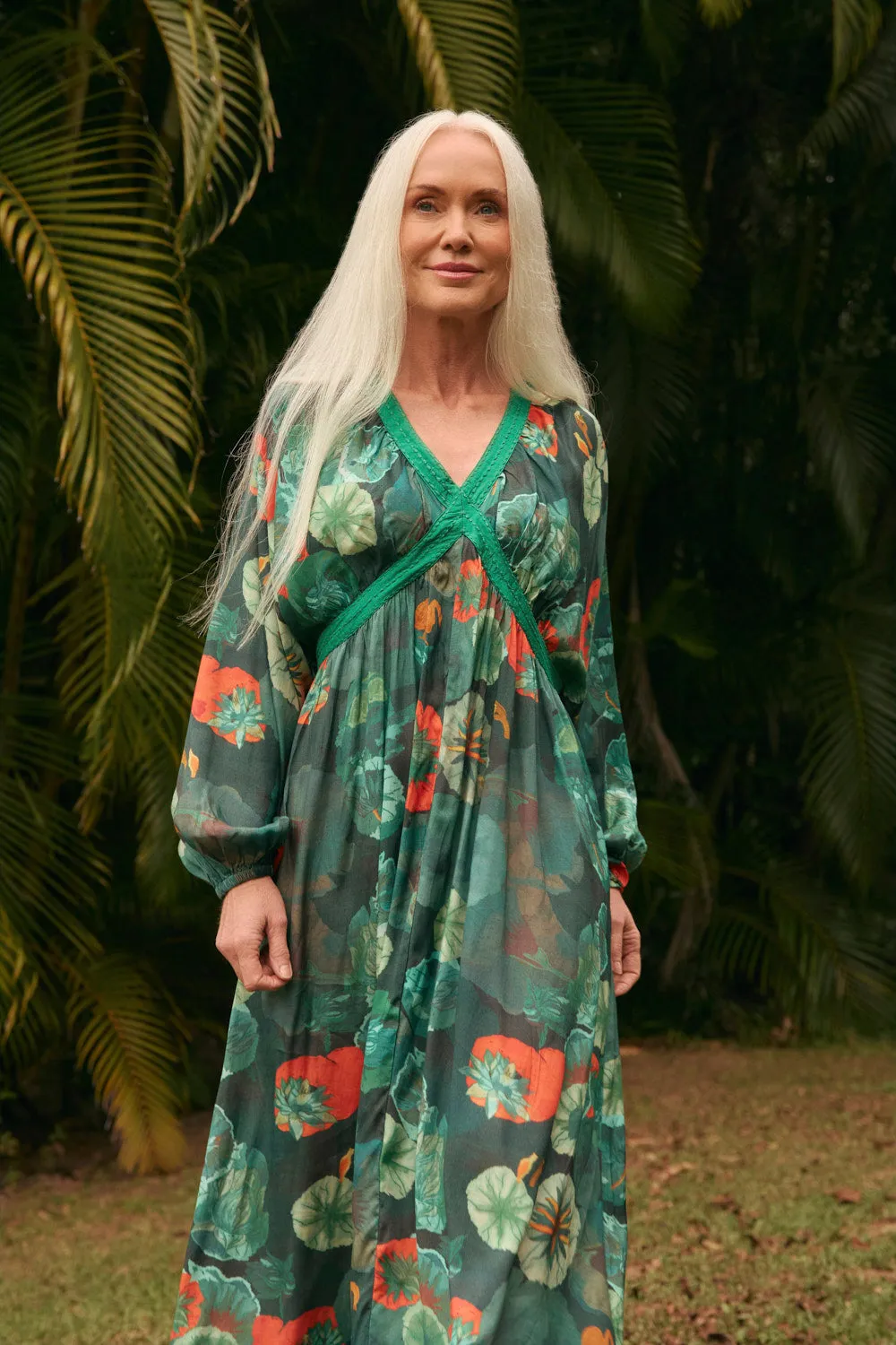 Heart Glow Margot Cross-Body Dress in Lotus