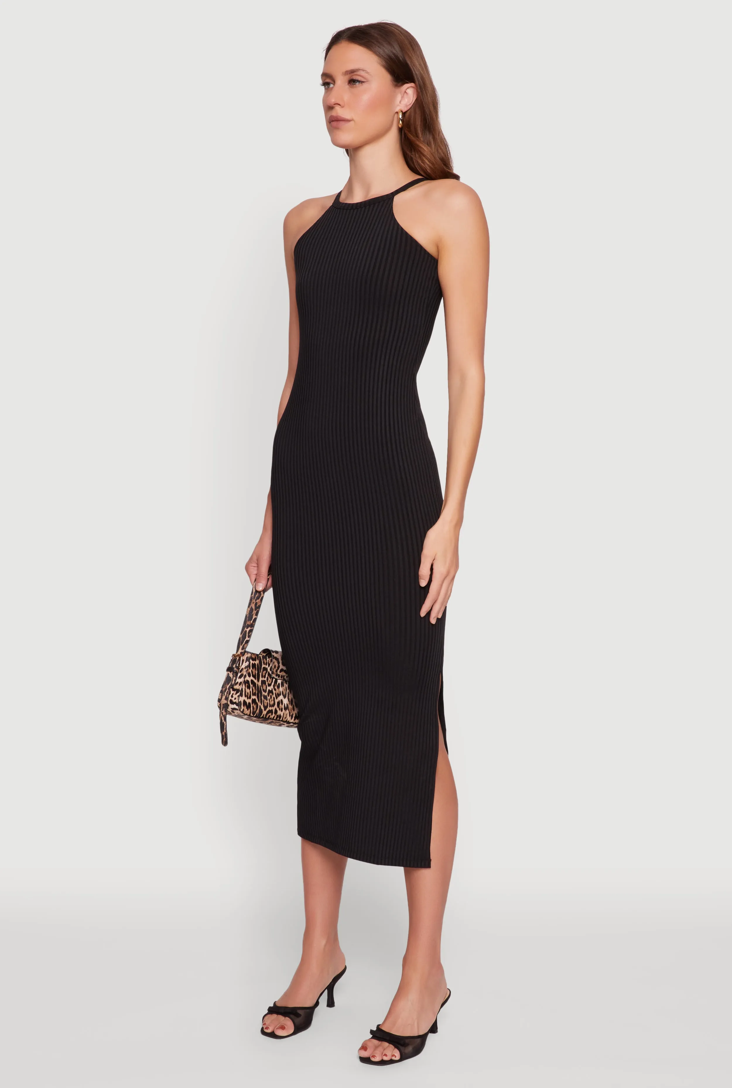 Blue Sky Stone Glow High Neck Maxi Tank Dress