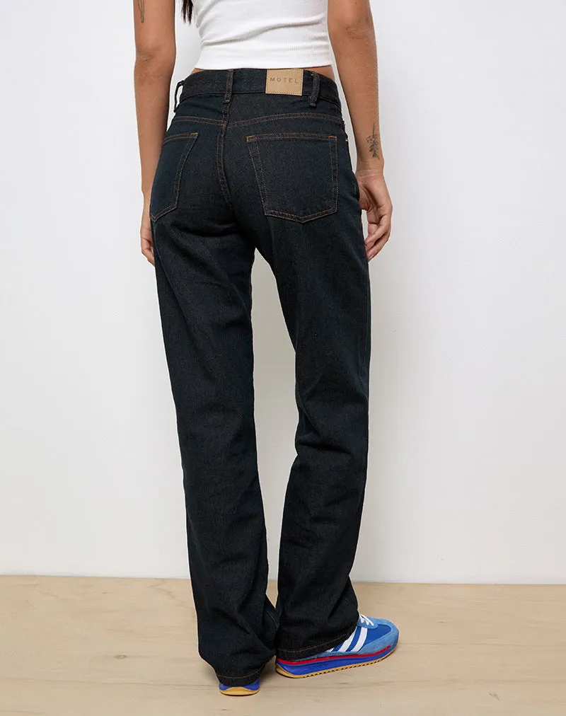 Slim Parallel Jeans in Indigo Breathable mesh lining