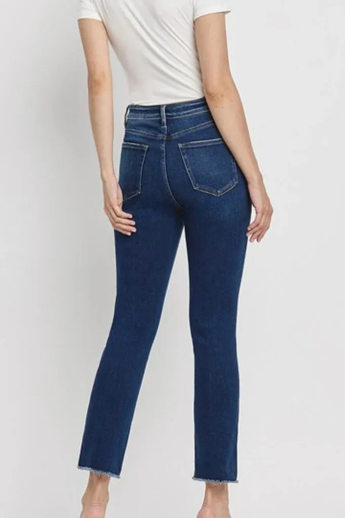 Vervet By Flying Monkey Super High Rise Stretch Slim Straight Jeans Suburb Ease