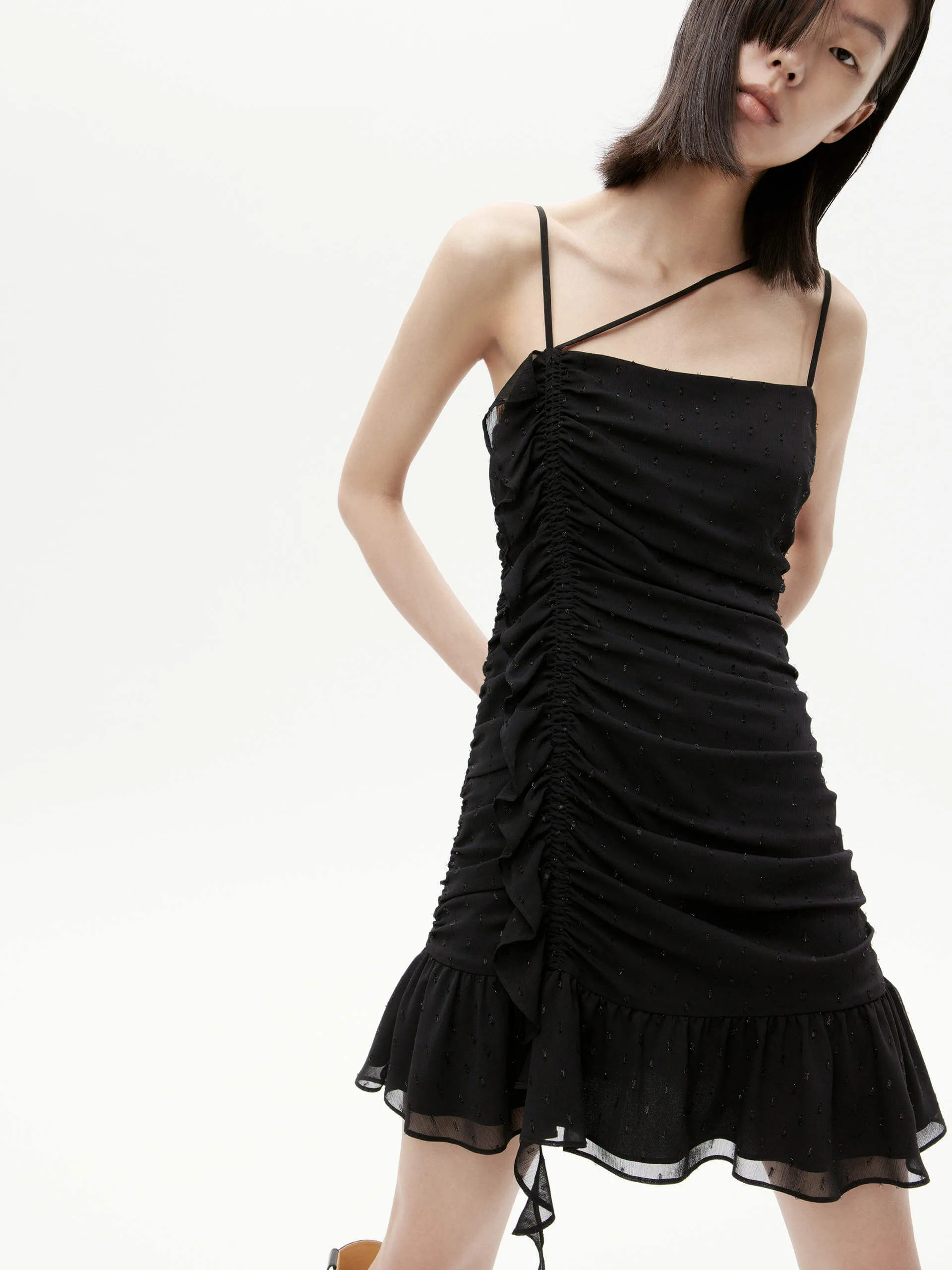Club Pop Pleated Detail Cami Dress