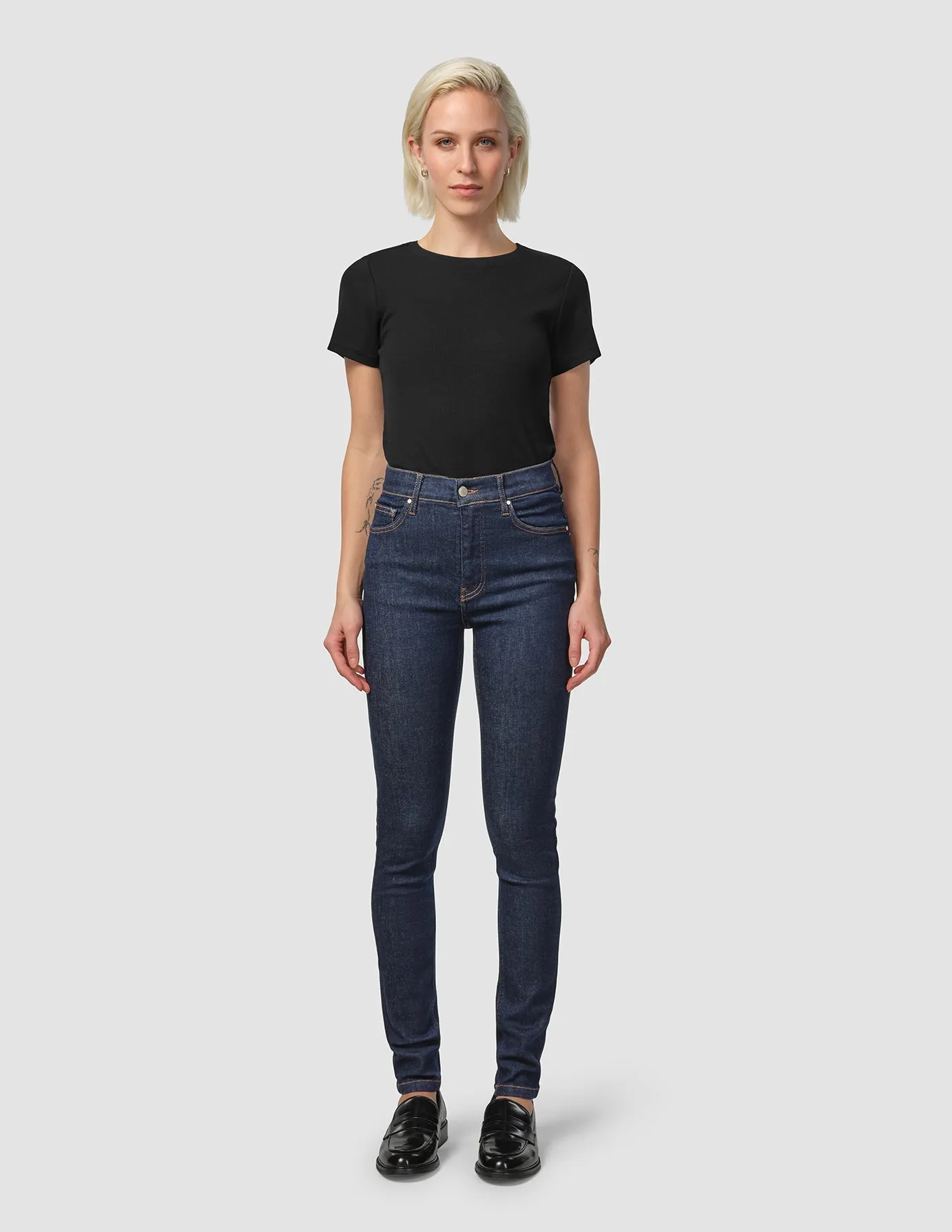 Stretch Free Fit Sculpt Jeans Slim Dark Blue