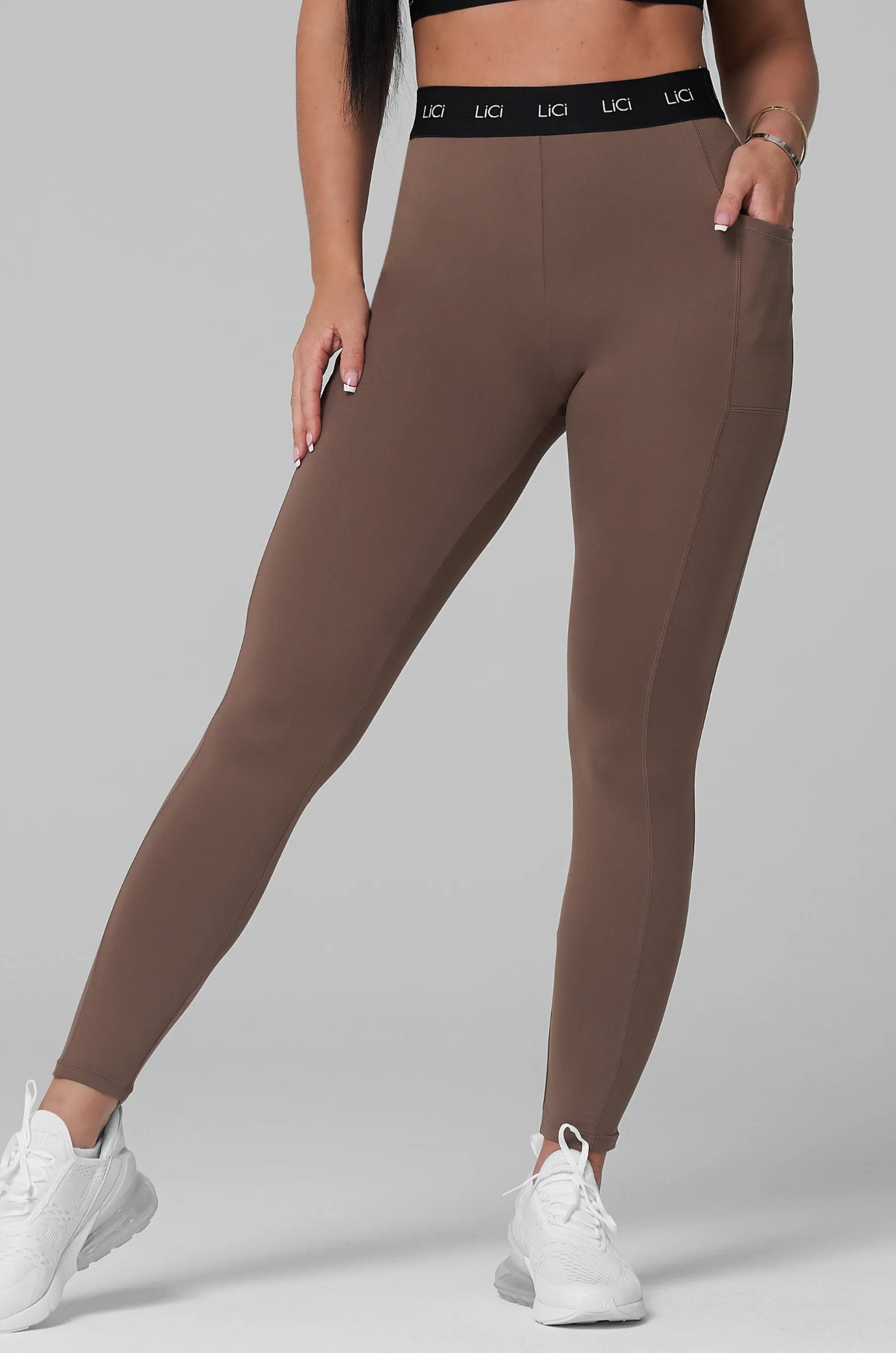Truffle Cozy Sport Legging ZeroRestrictionMobility LowMaintenance Material