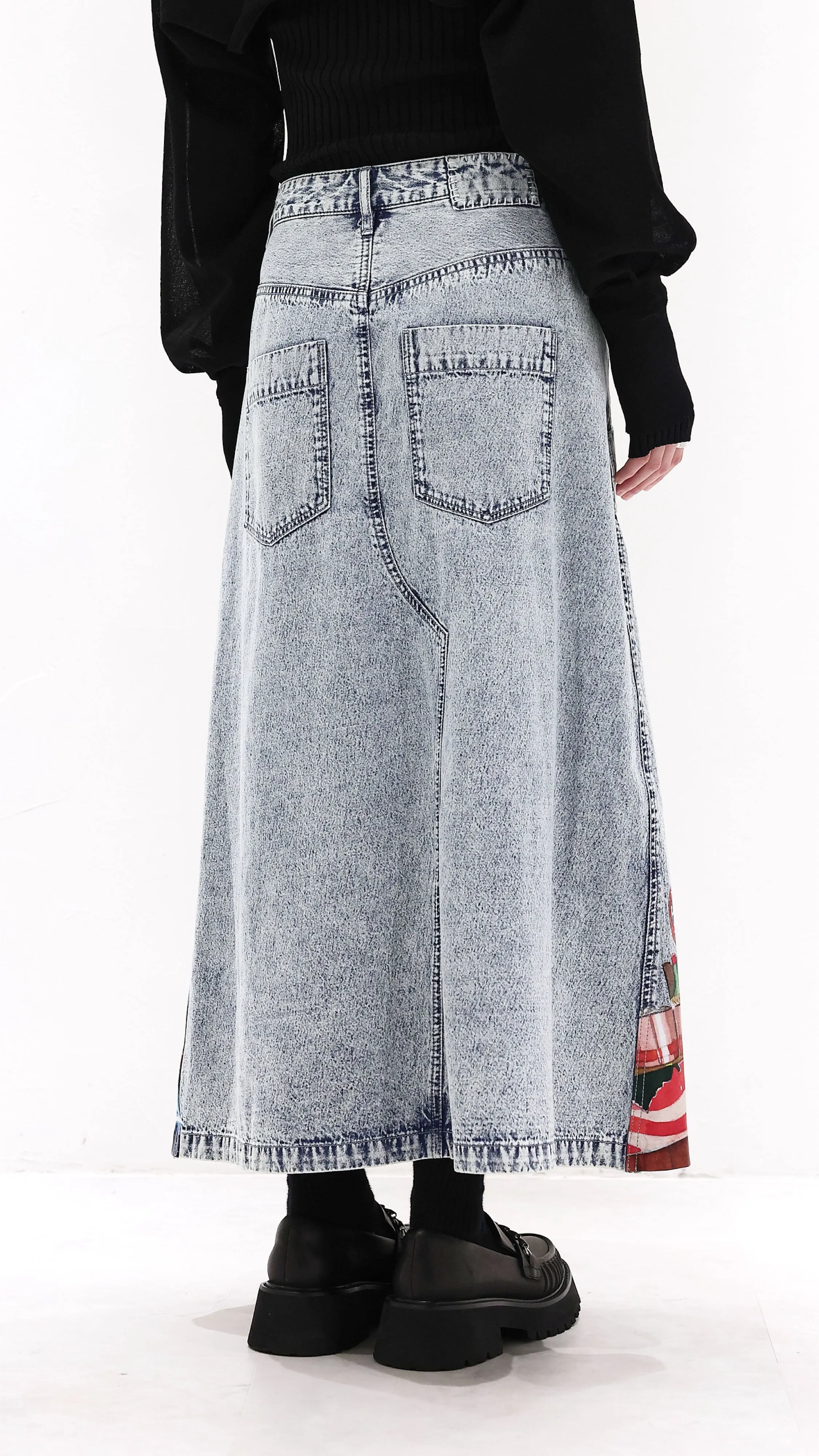 INITIAL x Little Thunder Anime Skirts Simple Fit Tiered hem