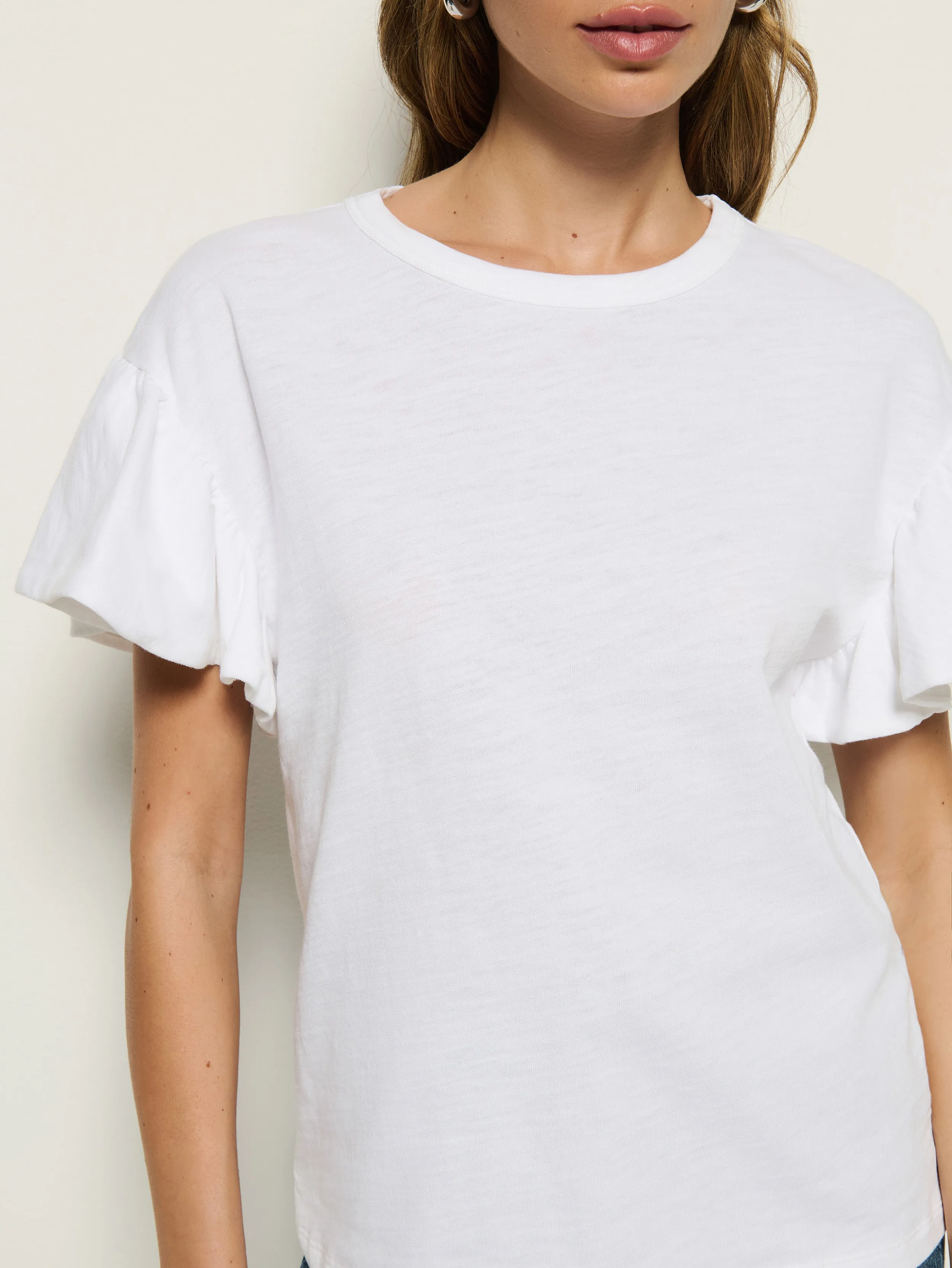 Camille Ruffle Tee LowMaintenance Material