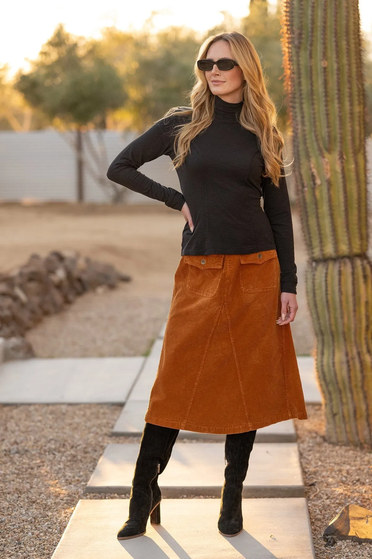 Kari Jersey Mock-Neck Peplum Top AntiPilling Surface Comfort waistband