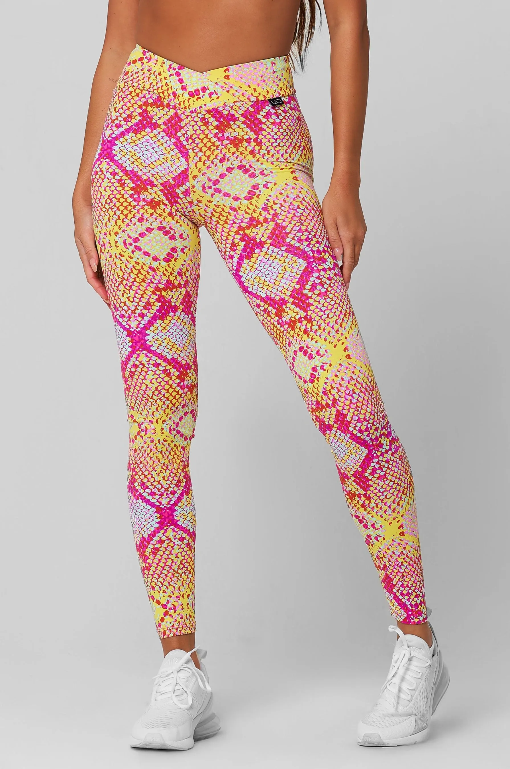 BalancedDrape Pink Lemonade V-Cut Scrunch Legging