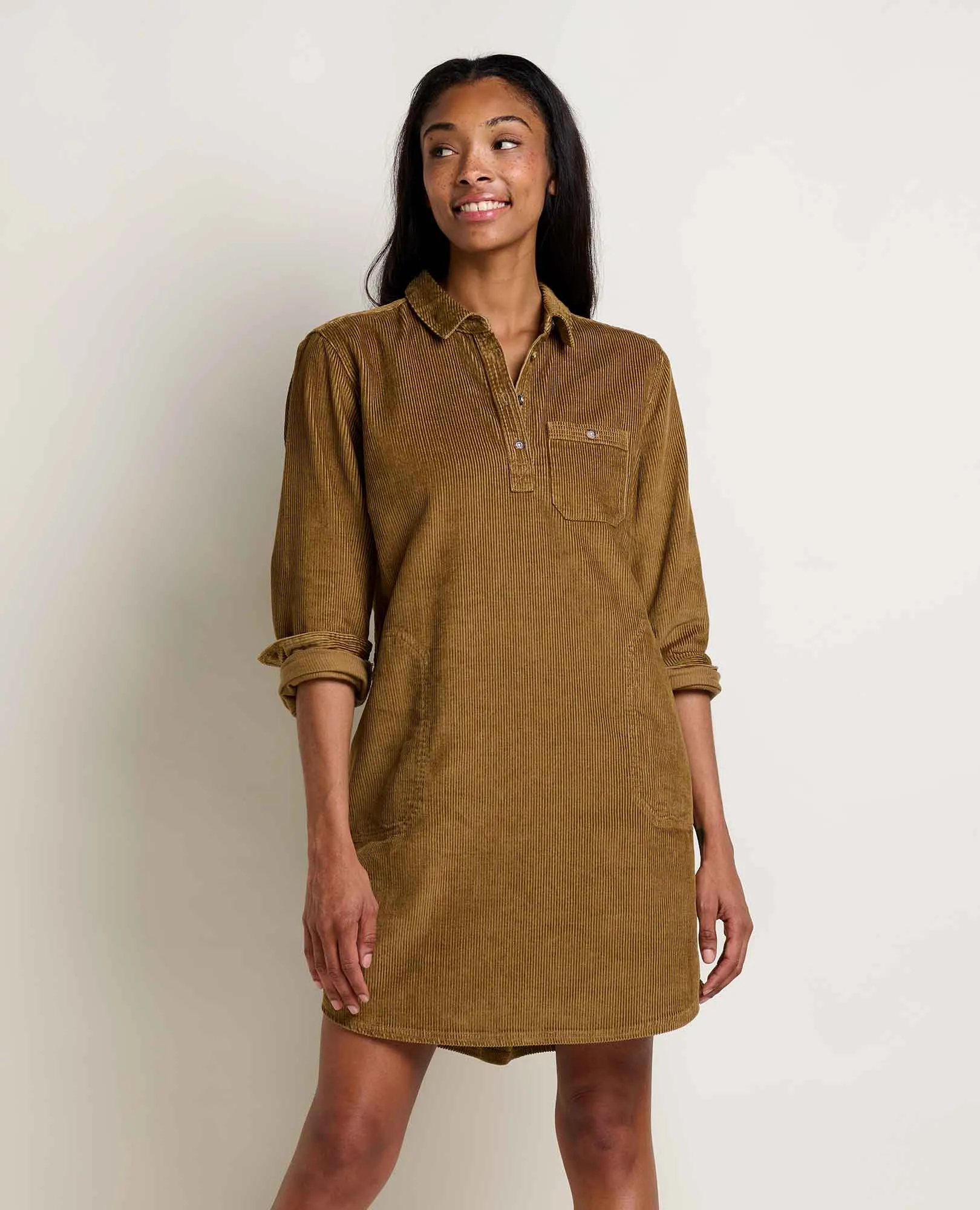 Fresh Ease MicroPerforatedTexture Cascadia Popover Cord Dress