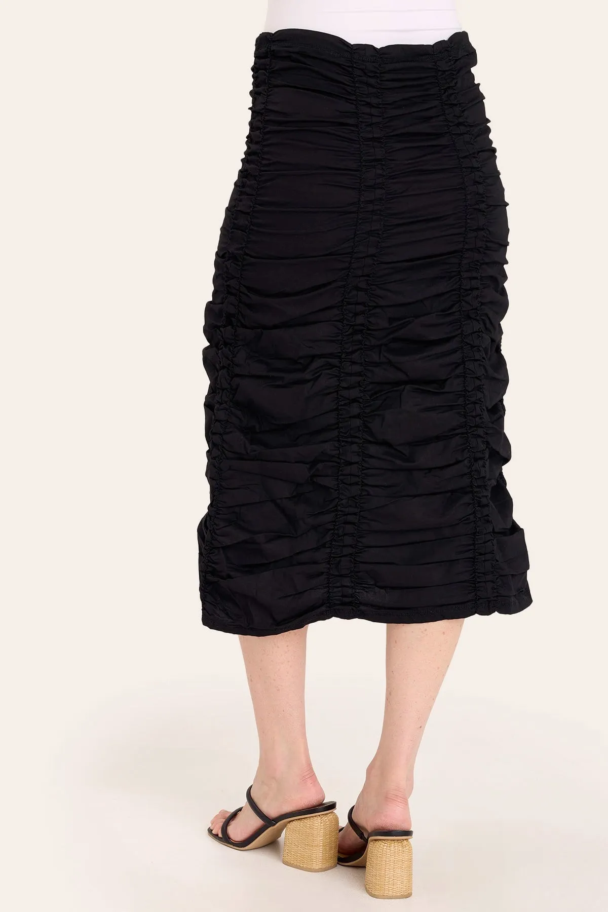 Double Shirred Panel Skirt Silent Mood Street Fest