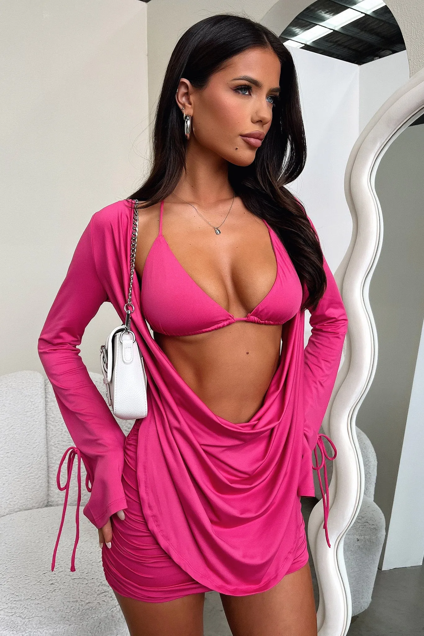 Cardi Mini Skirt - Hot Pink Seasonal Must Have