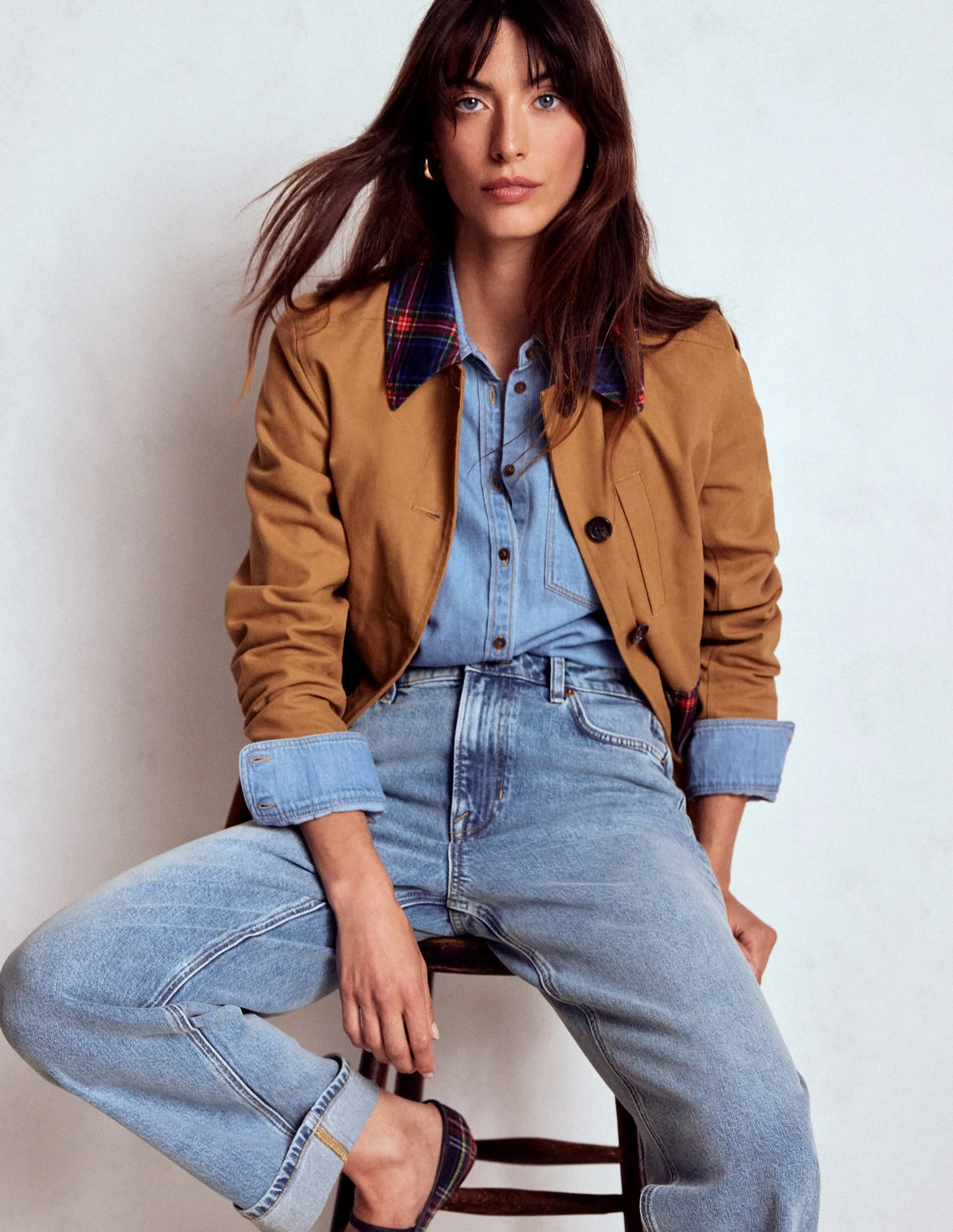 Mid Rise Stretch Jeans-Light Vintage Travel Light